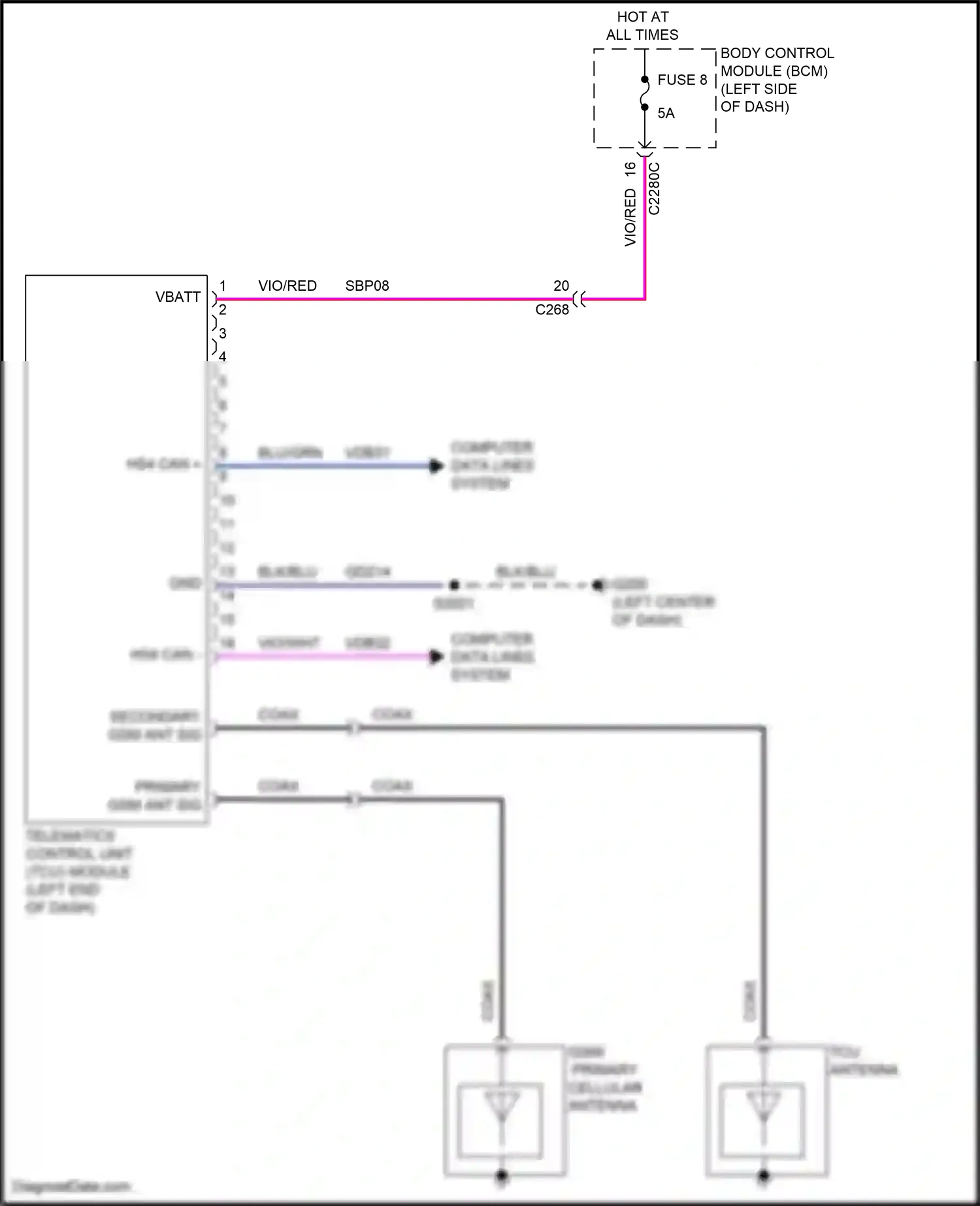 Wiring diagram blk/blu for Ford Transit T8 (2023-2024) (2 of 33)