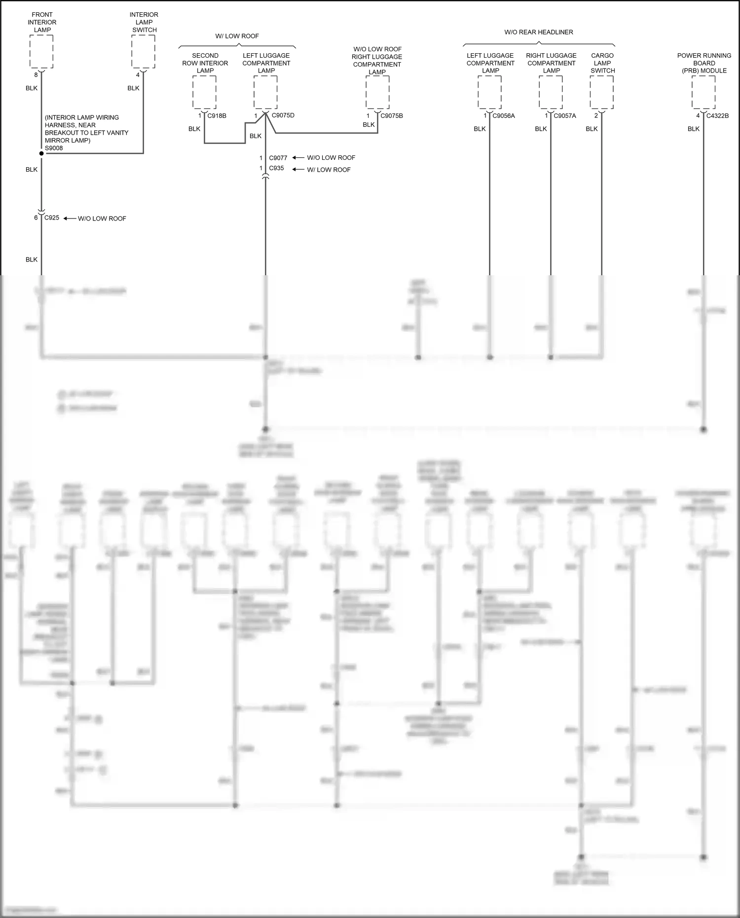 Wiring diagram cargo lamp switch for Ford Transit T8 (2023-2024) (2 of 2)