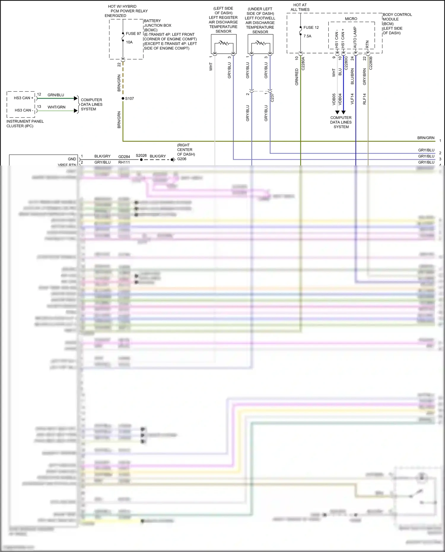 Wiring diagram computer data lines system for Ford Transit T8 (2023-2024) (32 of 93)