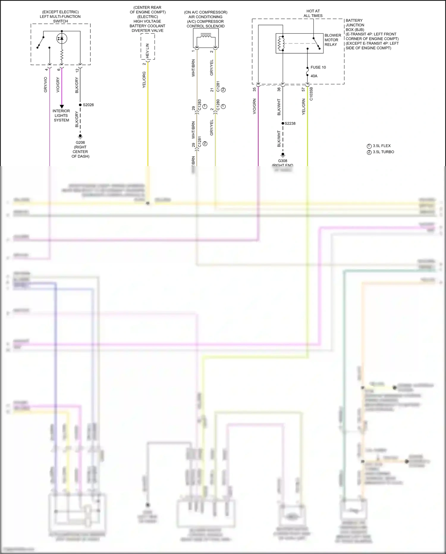 Wiring diagram engine controls system for Ford Transit T8 (2023-2024) (1 of 5)