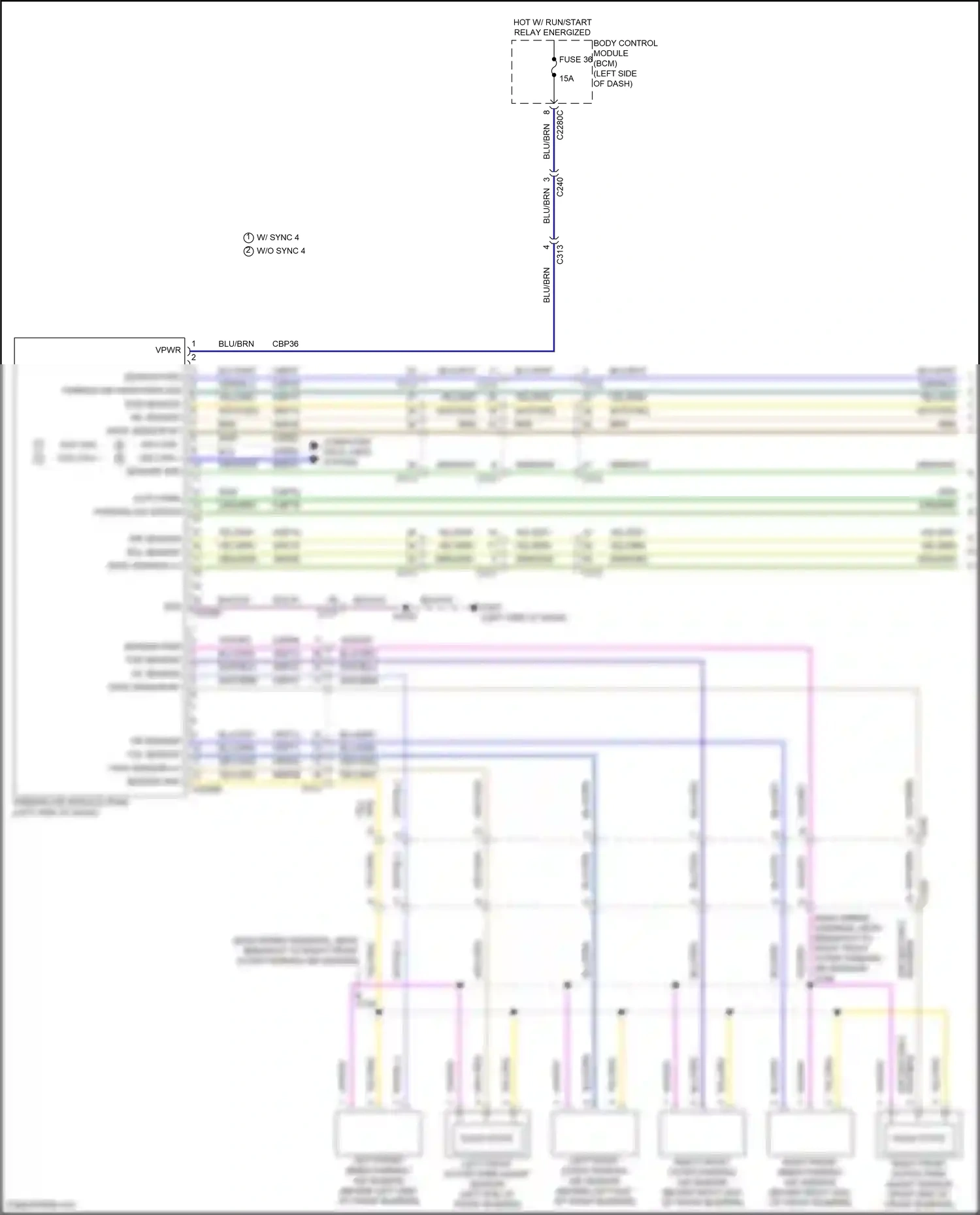 Wiring diagram fol sensor in for Ford Transit T8 (2023-2024) (1 of 2)