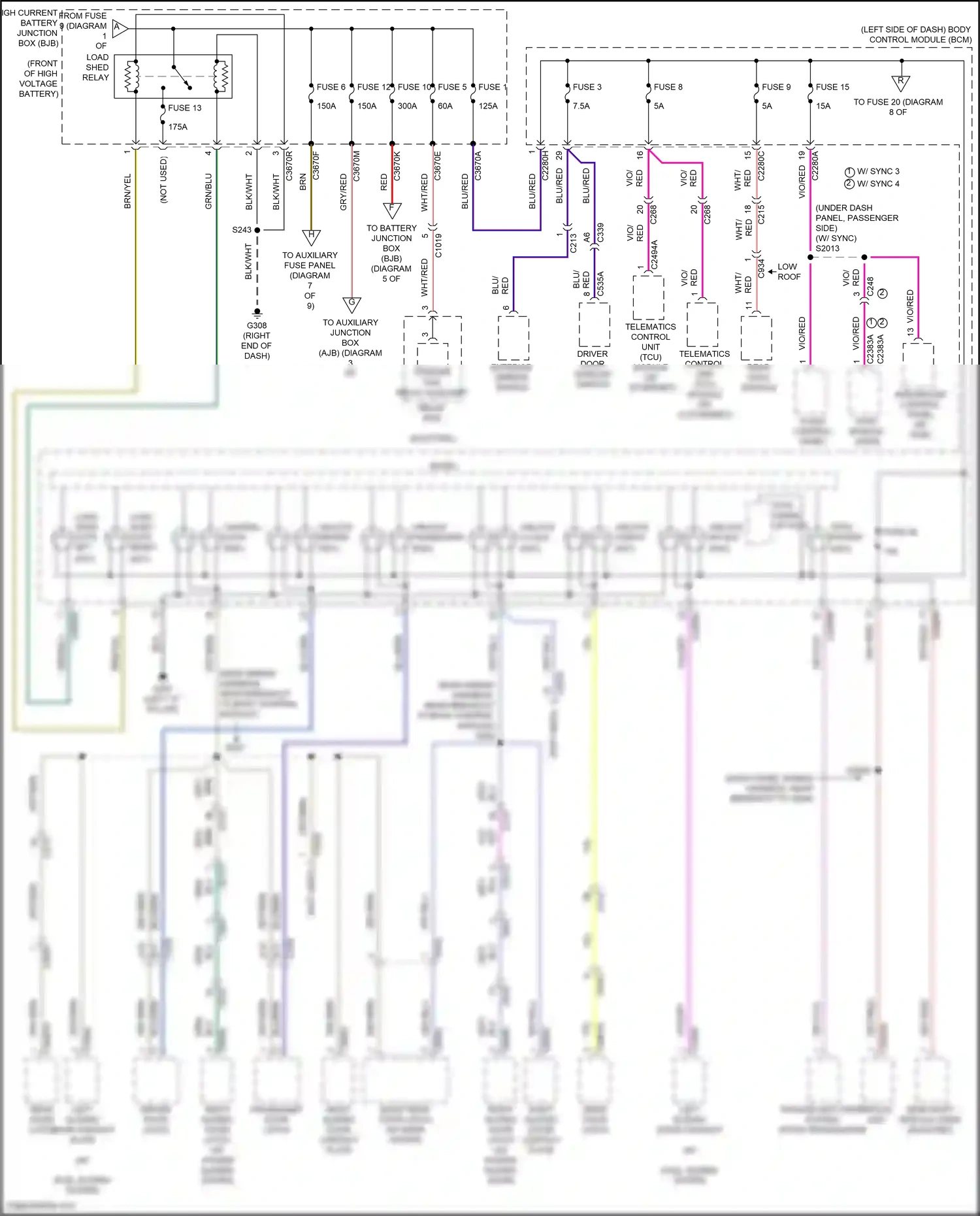 Wiring diagram fuse 15 for Ford Transit T8 (2023-2024) (5 of 9)