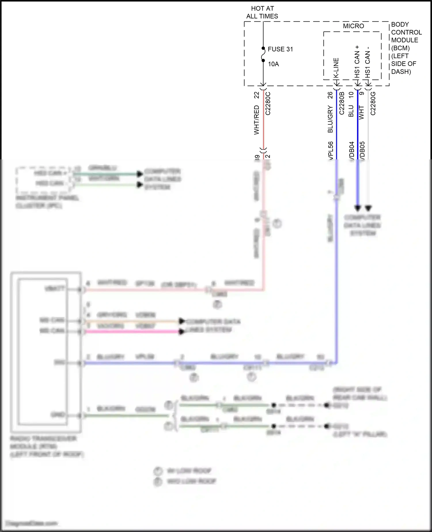 Wiring diagram grn/blu for Ford Transit T8 (2023-2024) (60 of 87)
