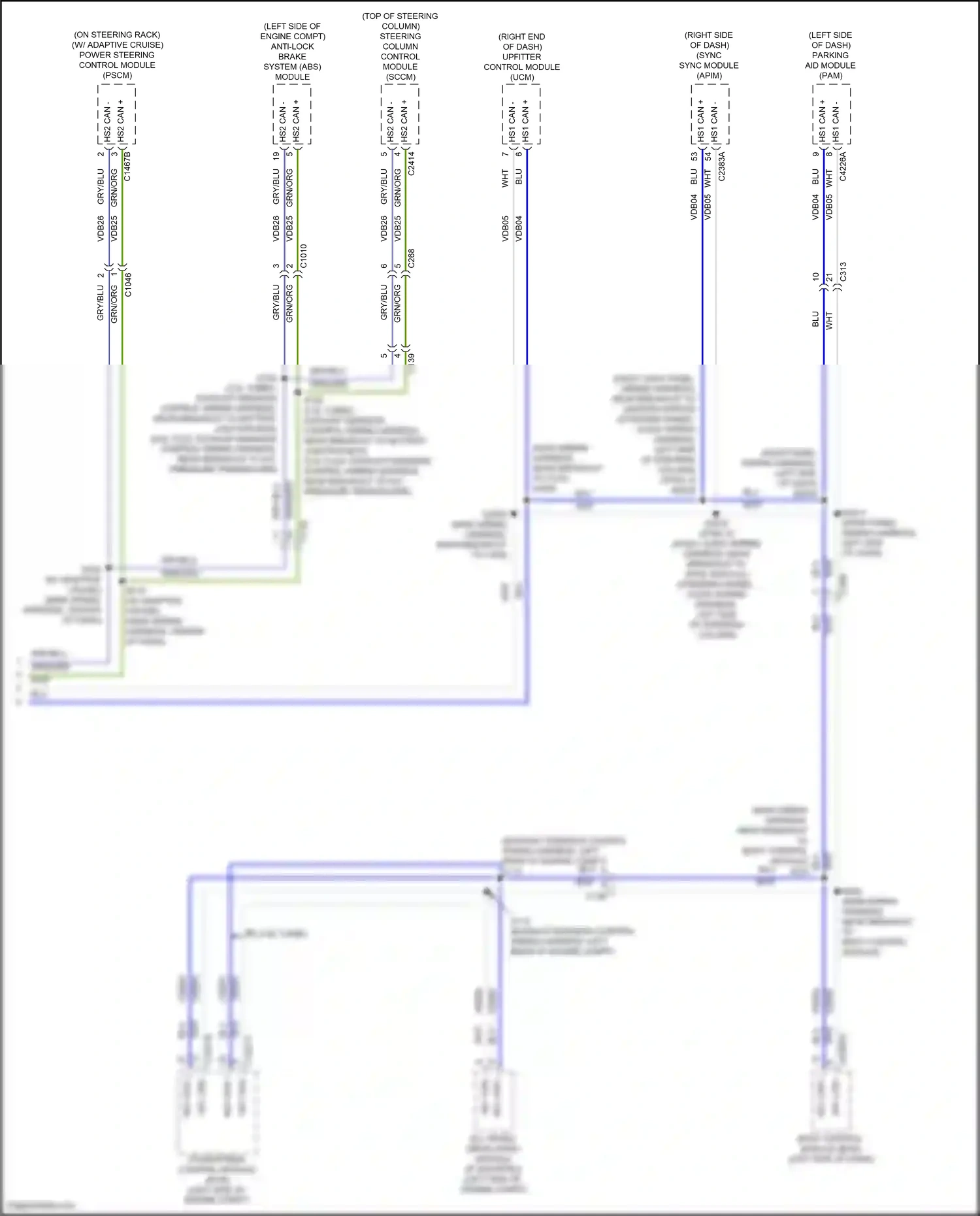 Wiring diagram gry/blu for Ford Transit T8 (2023-2024) (4 of 65)