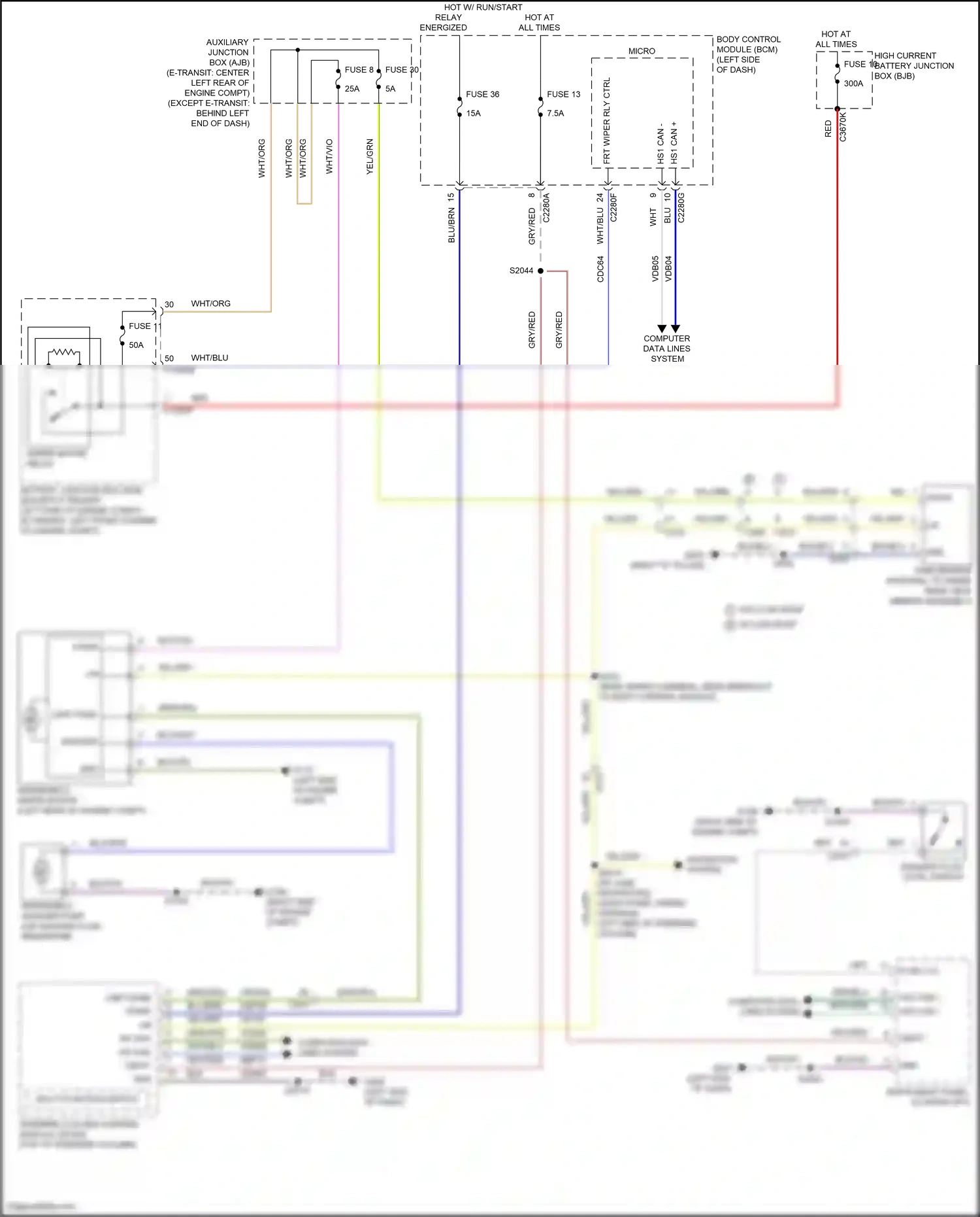 Wiring diagram gry/red for Ford Transit T8 (2023-2024) (22 of 22)