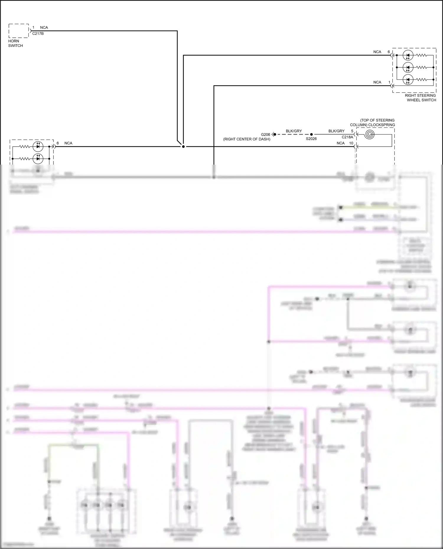 Wiring diagram left steering wheel switch for Ford Transit T8 (2023-2024) (3 of 9)