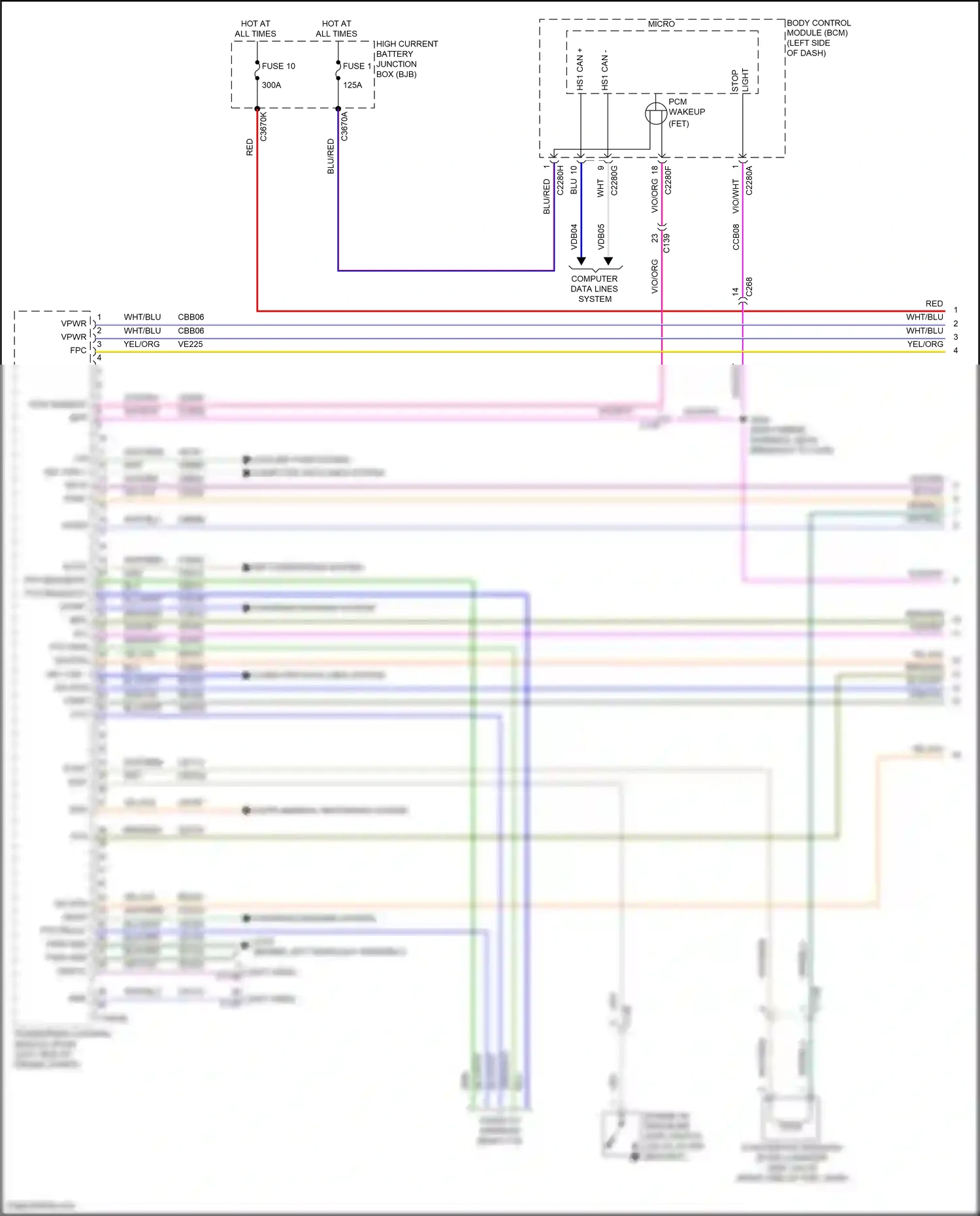Wiring diagram light sw for Ford Transit T8 (2023-2024) (2 of 2)