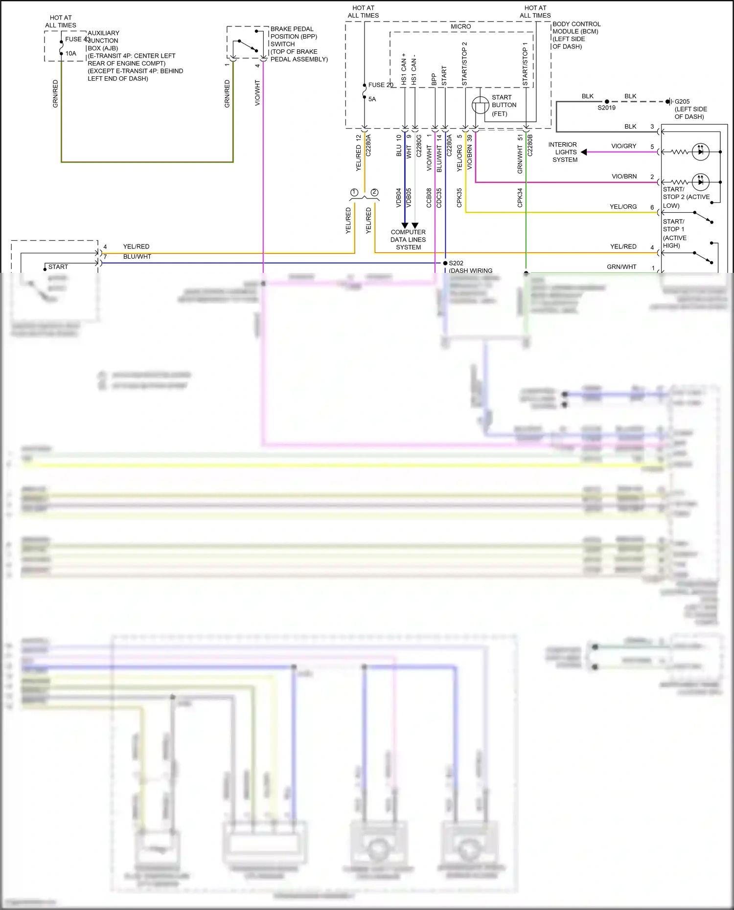 Wiring diagram run for Ford Transit T8 (2023-2024) (2 of 2)