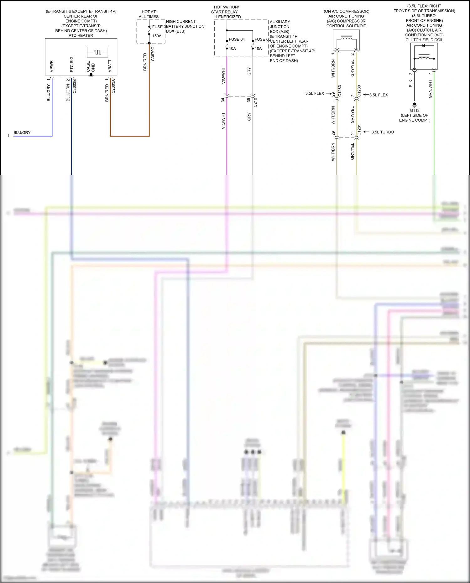 Wiring diagram status led for Ford Transit T8 (2023-2024) (1 of 1)