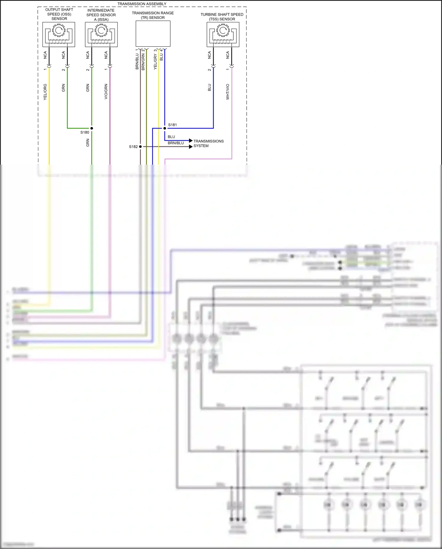 Wiring diagram switch channel 3 for Ford Transit T8 (2023-2024) (1 of 2)