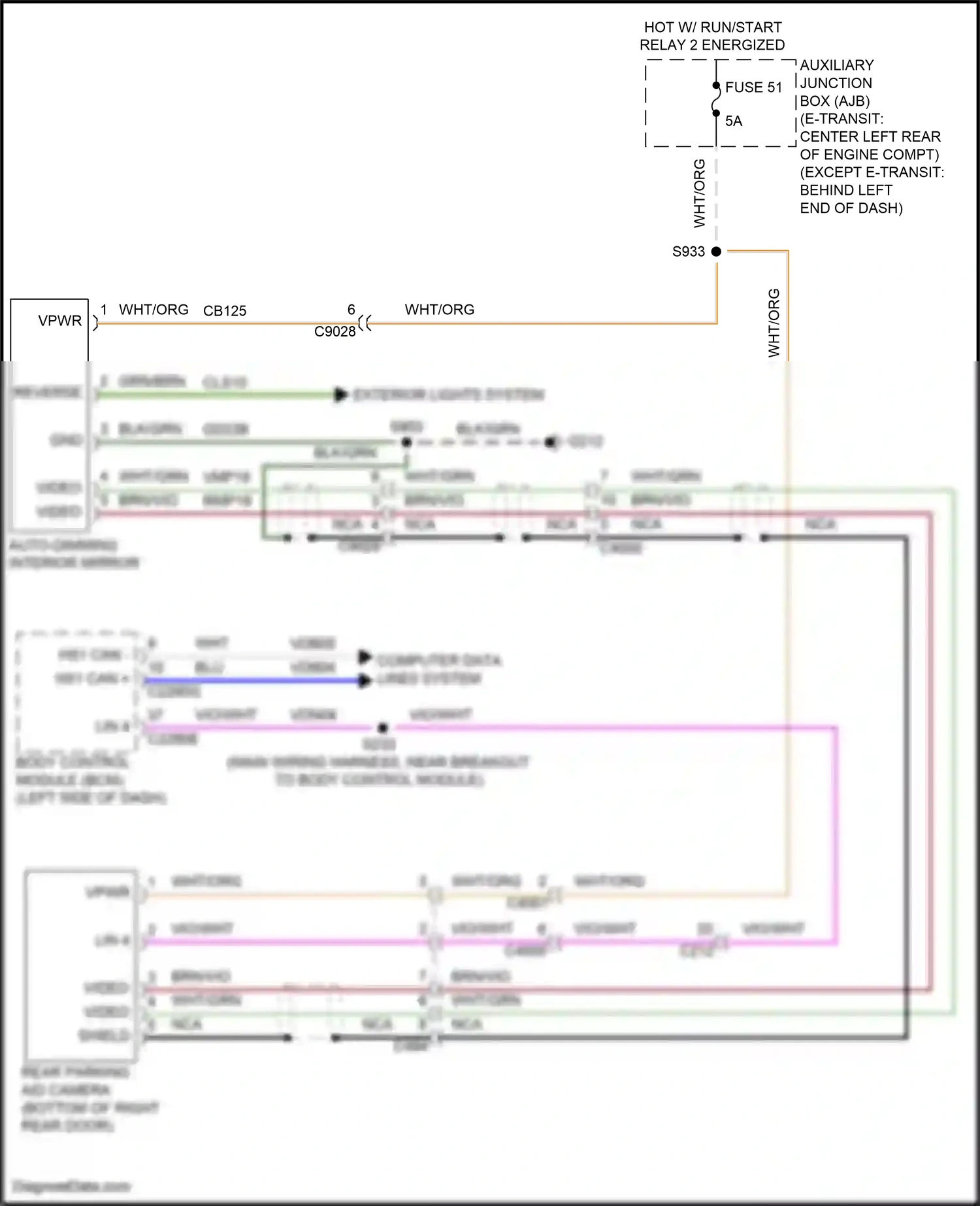 Wiring diagram vio/wht for Ford Transit T8 (2023-2024) (33 of 53)
