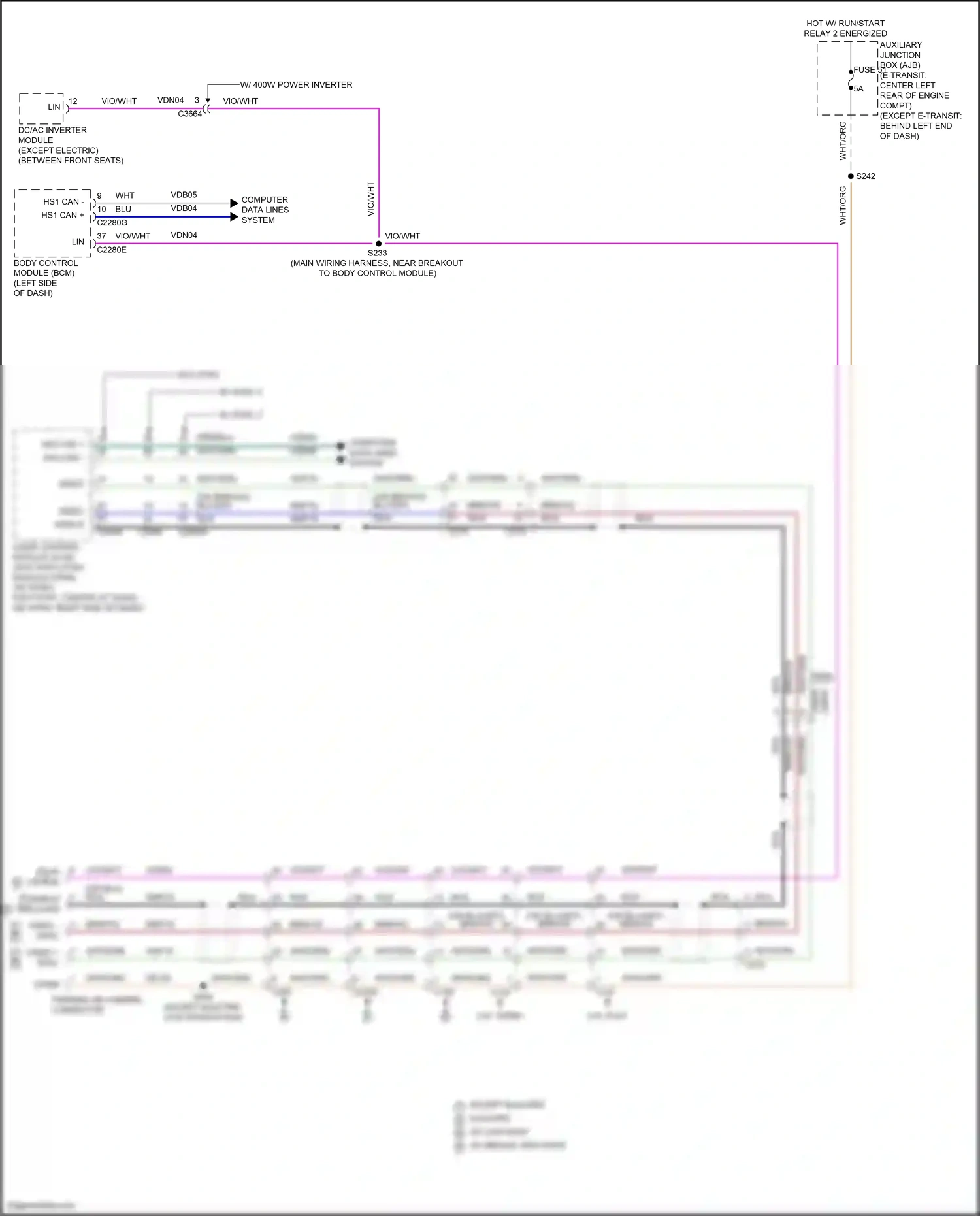 Wiring diagram w/ sync 4 for Ford Transit T8 (2023-2024) (3 of 6)
