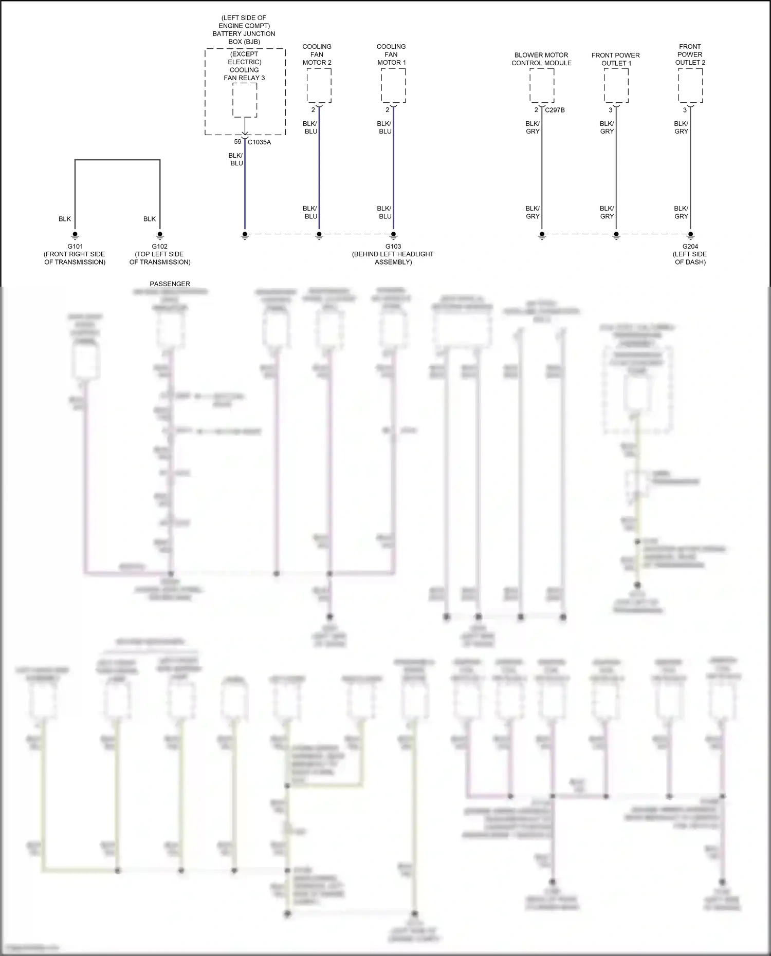 Wiring diagram w/o sync 4 for Ford Transit T8 (2023-2024) (1 of 3)