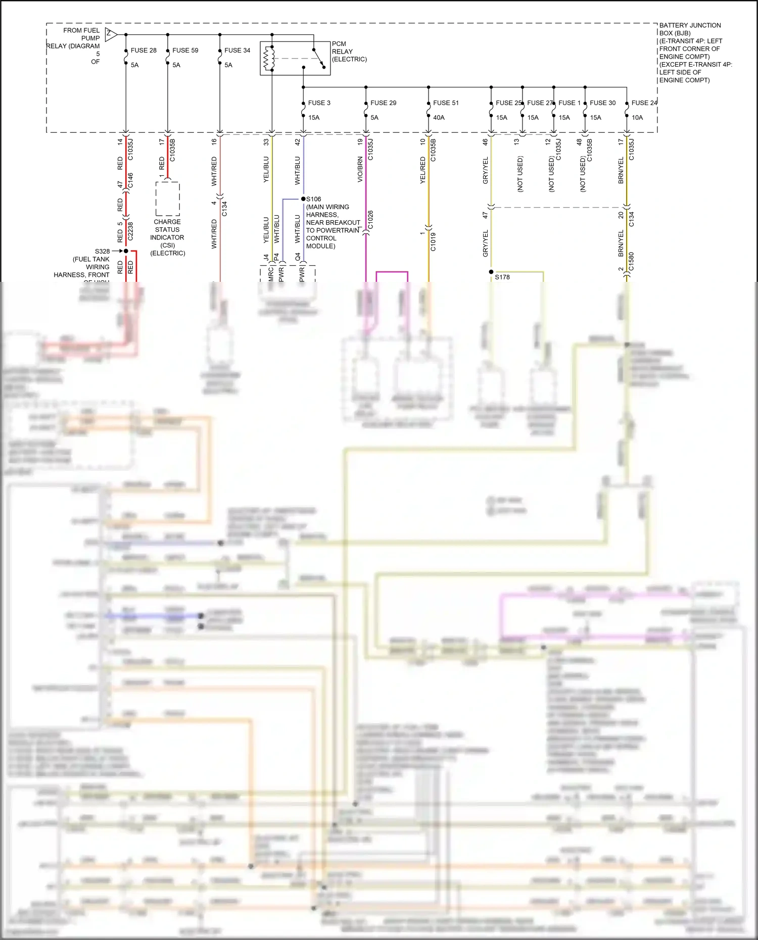 Wiring diagram yel/blu for Ford Transit T8 (2023-2024) (12 of 28)