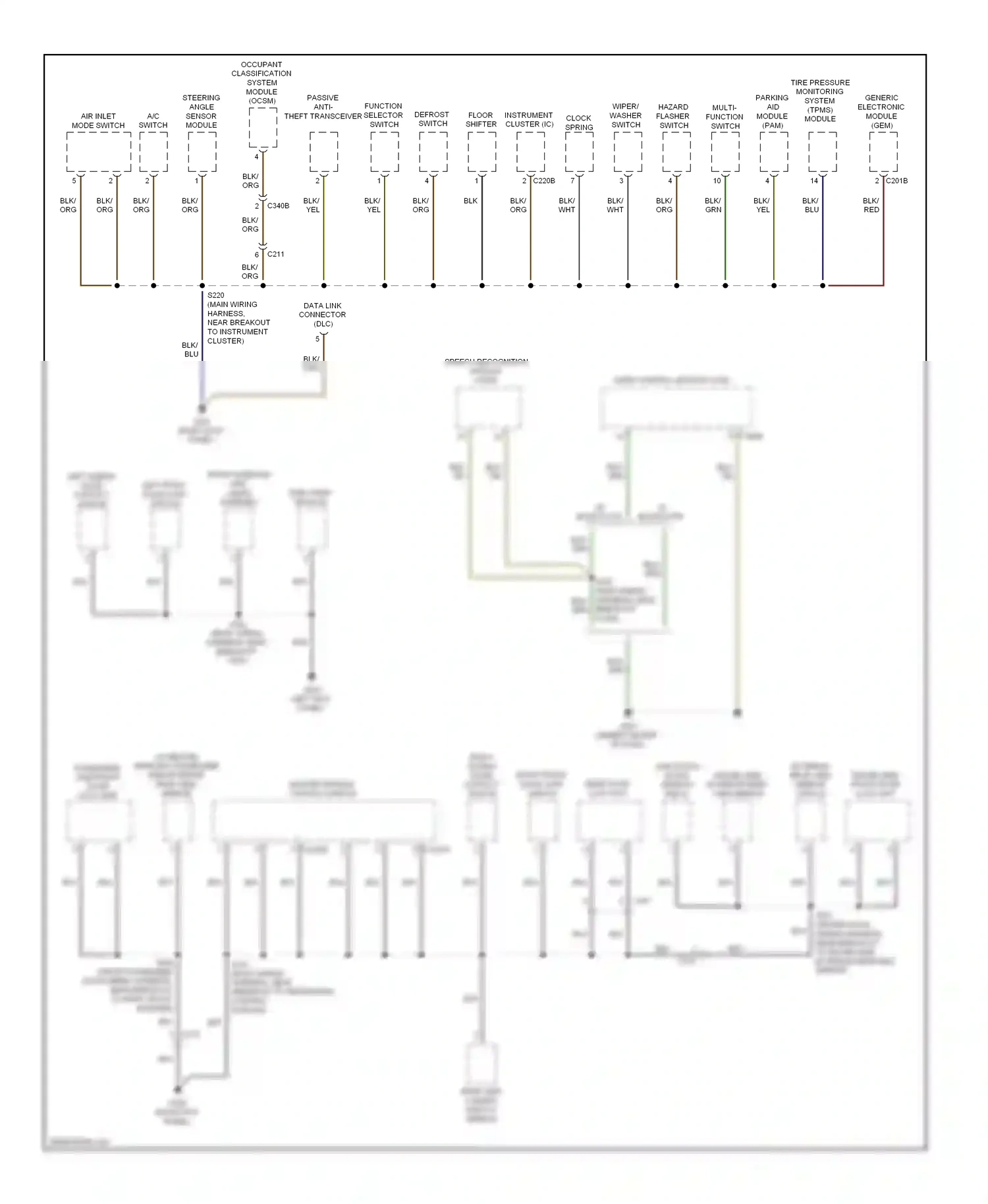Ford Transit VII (2006-2013) audio control module (acm) wiring diagram  (1 of 3)