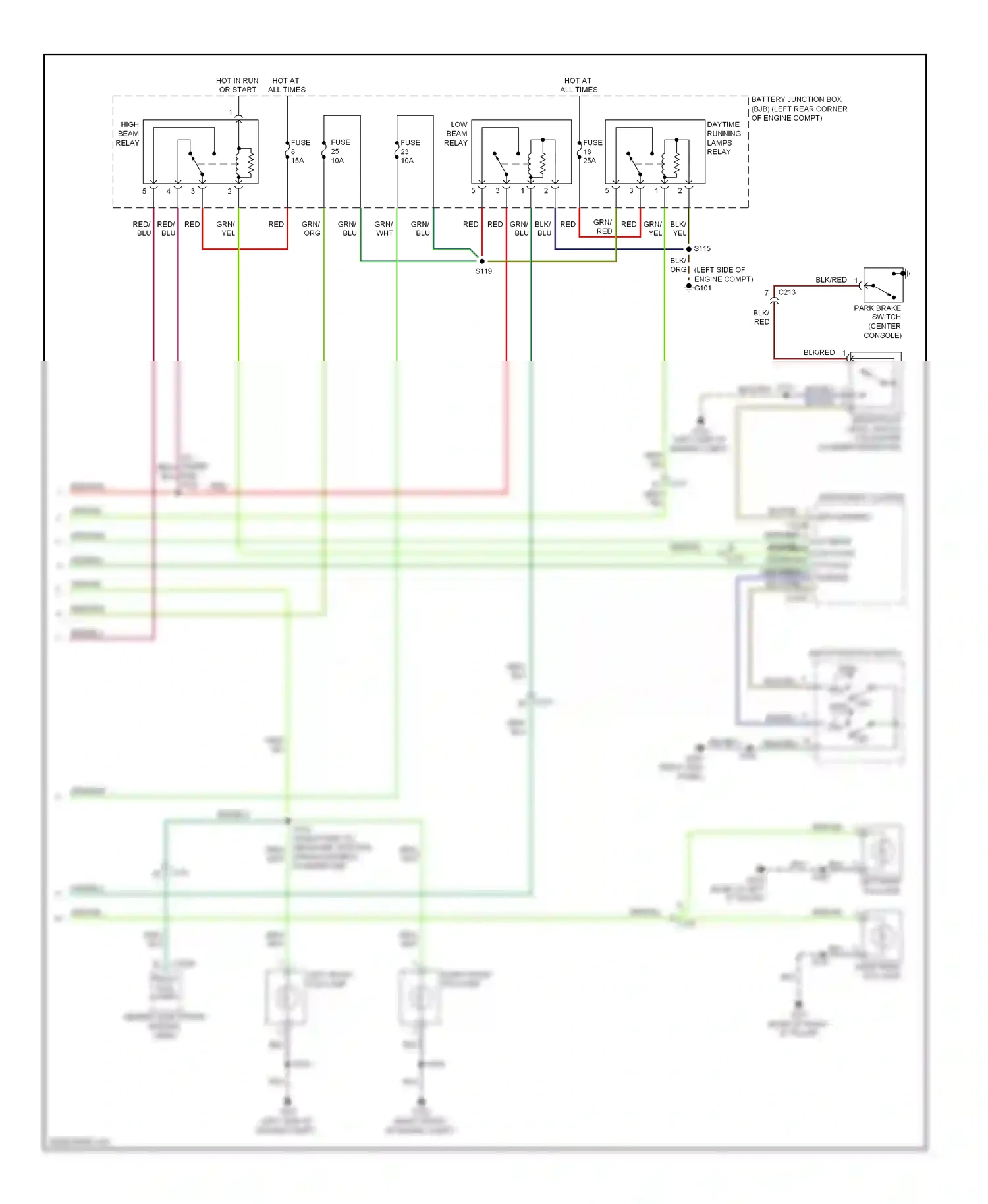 Wiring diagram blk/grn for Ford Transit VII (2006-2013) (13 of 19)
