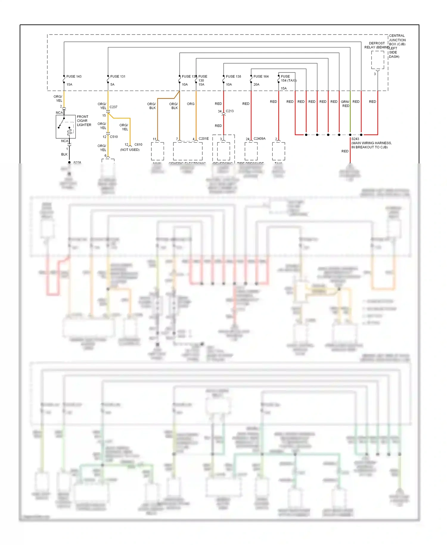 Ford Transit VII (2006-2013) (left kick panel) wiring diagram  (15 of 18)