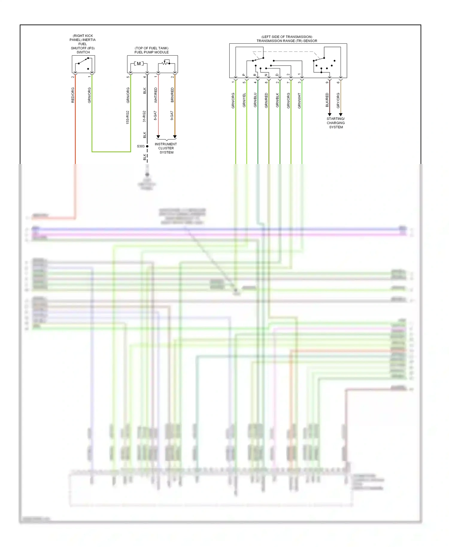 Ford Transit VII (2006-2013) (left kick panel) wiring diagram  (10 of 18)