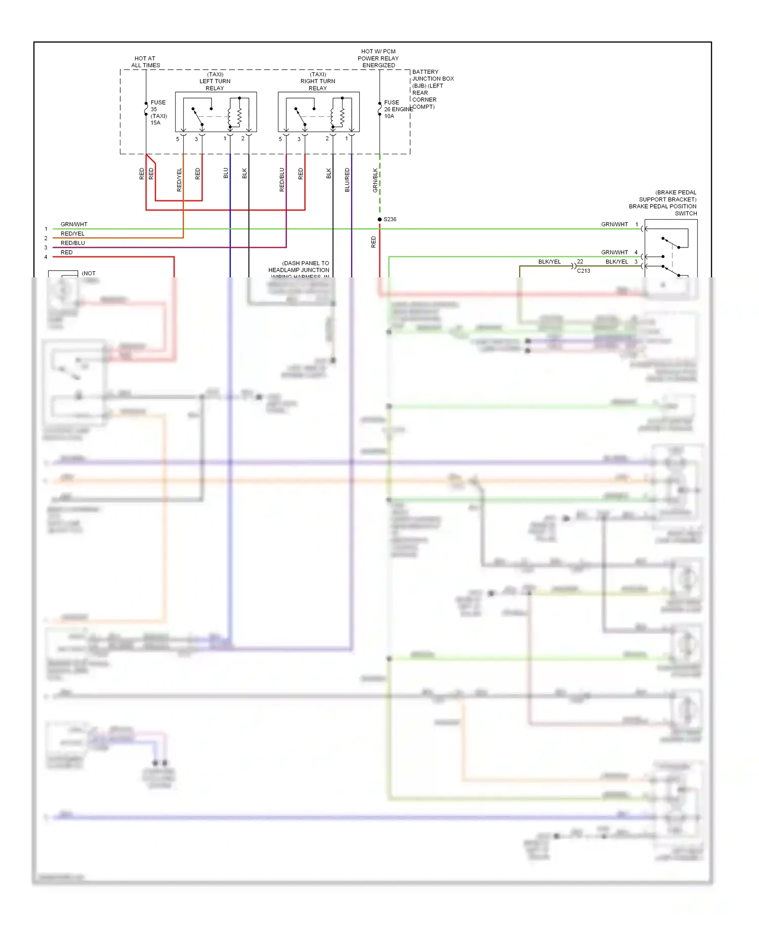 Ford Transit VII (2006-2013) (left kick panel) wiring diagram  (3 of 18)