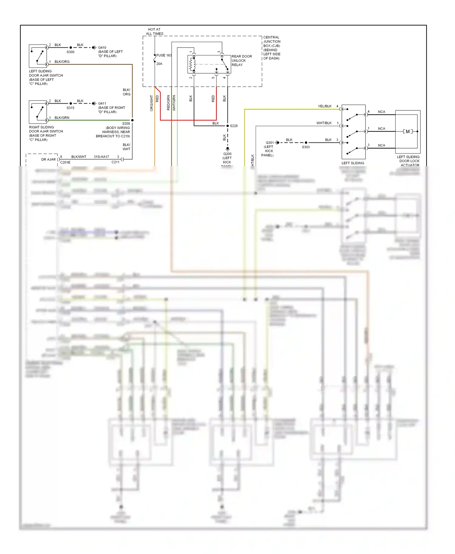 Ford Transit VII (2006-2013) (left kick panel) wiring diagram  (4 of 18)