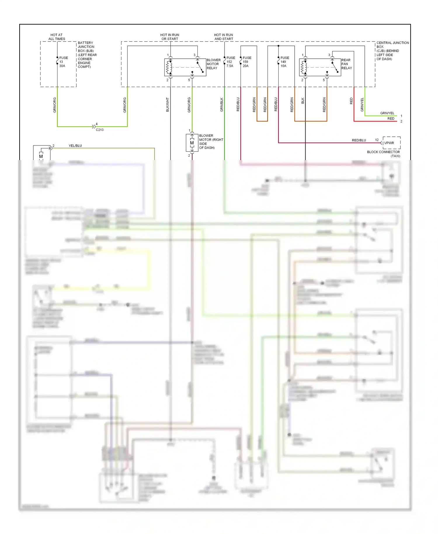 Ford Transit VII (2006-2013) (left kick panel) wiring diagram  (9 of 18)