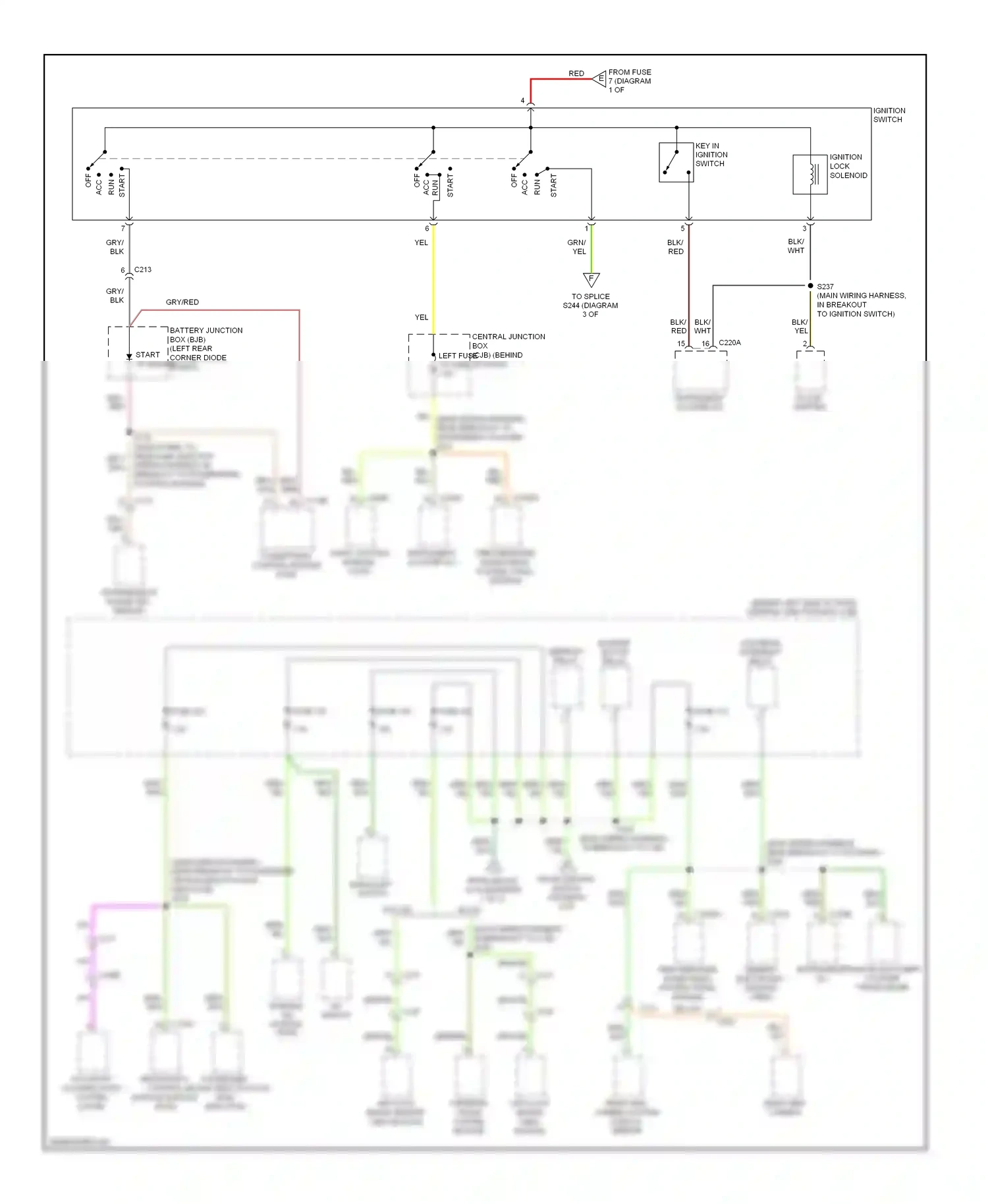 Wiring diagram low beam interrupt relay for Ford Transit VII (2006-2013) (2 of 2)