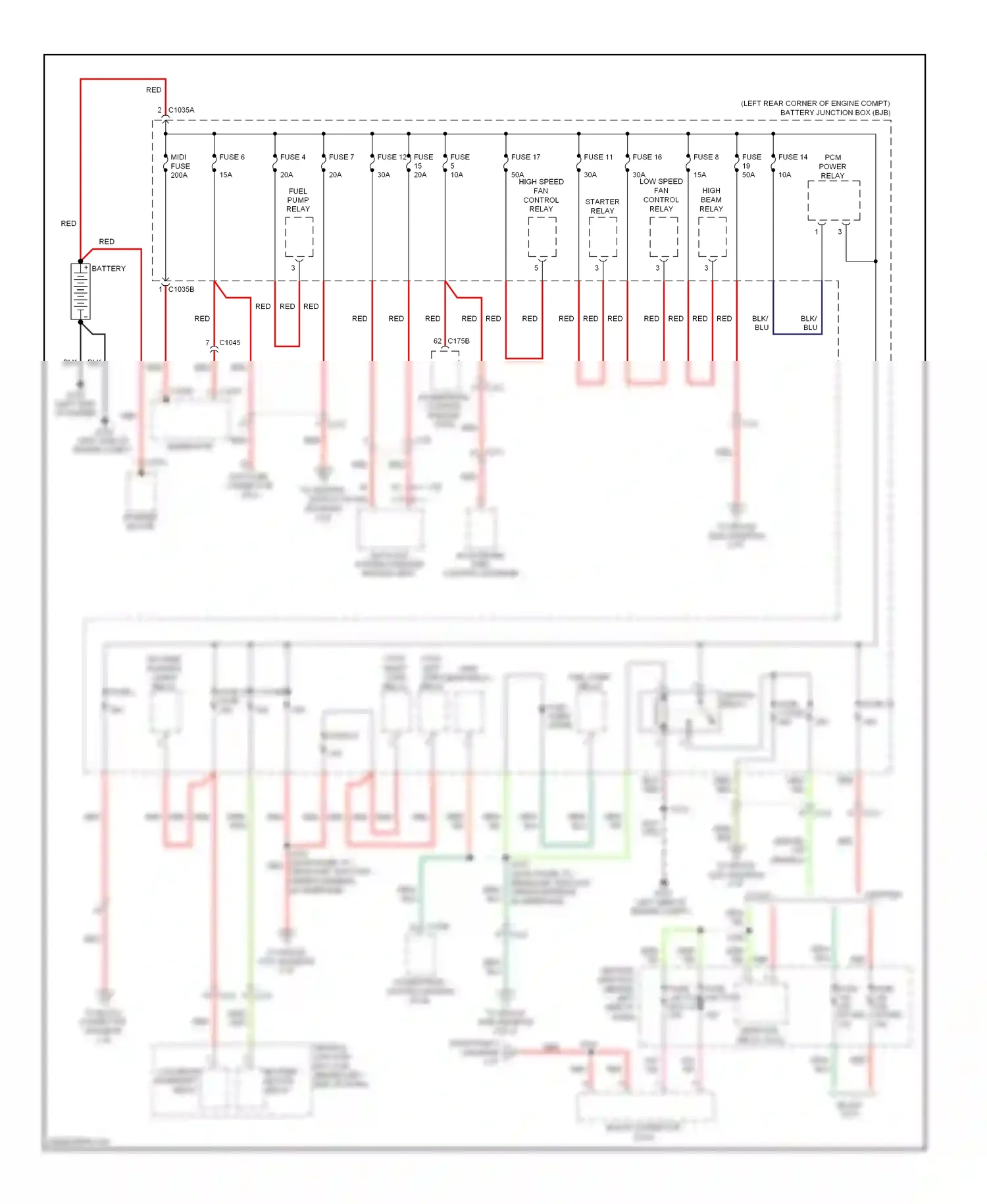 Ford Transit VII (2006-2013) powertrain control module (pcm) wiring diagram  (2 of 6)