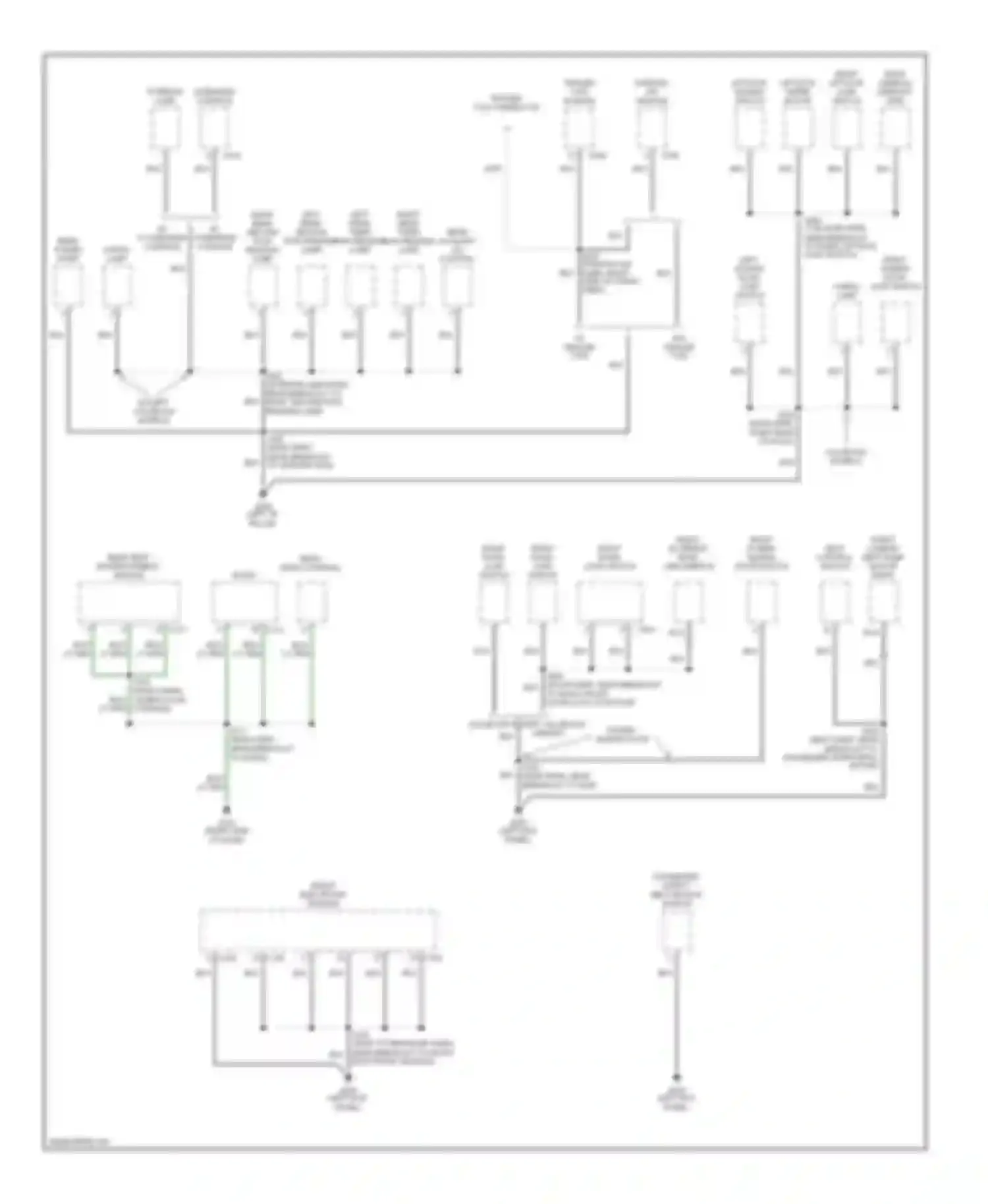 Windstar Ford I (1994-2003): Ground distribution circuit (2 of 3)