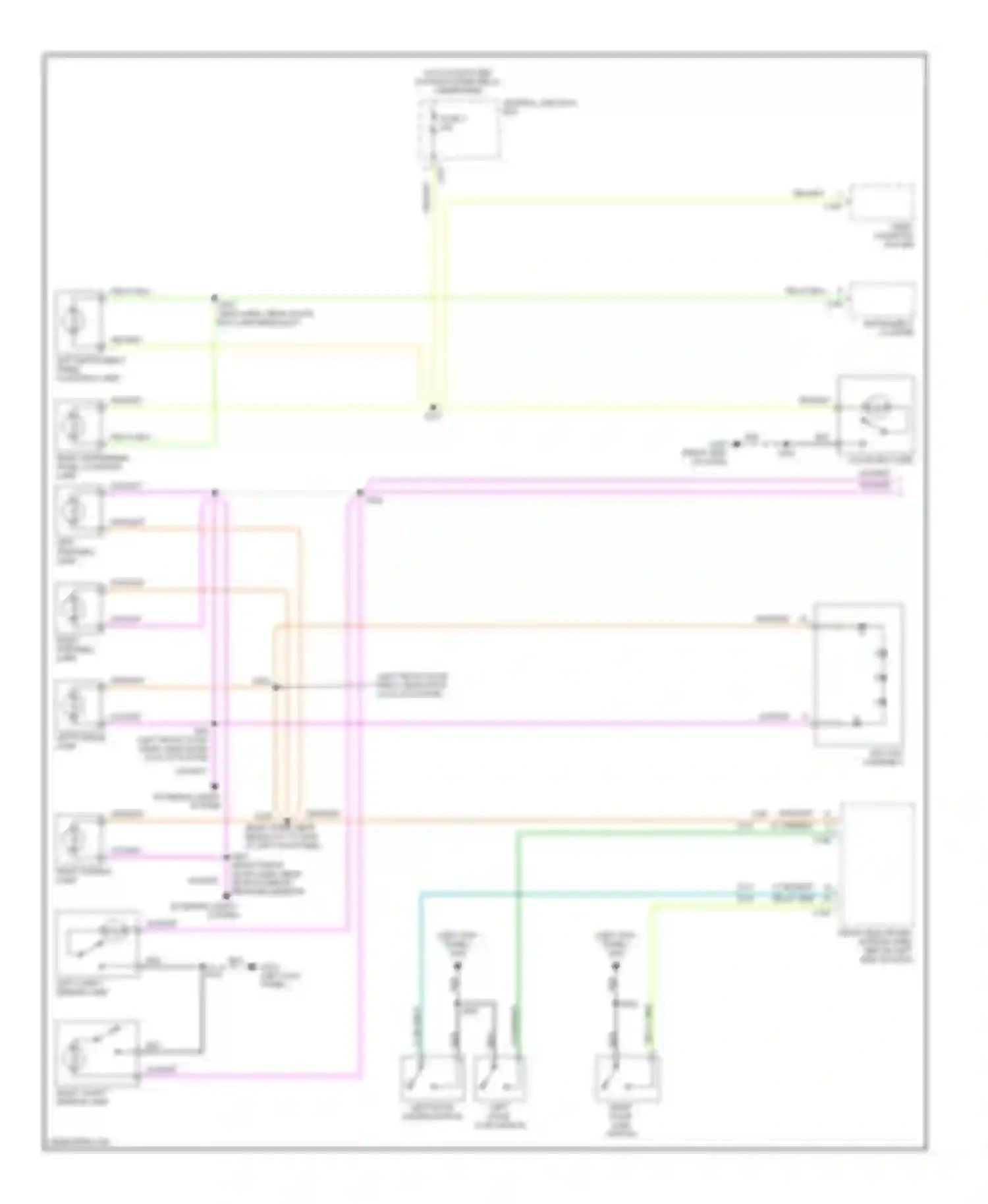 Windstar Ford I (1994-2003): Courtesy lamps circuit (1 of 2)