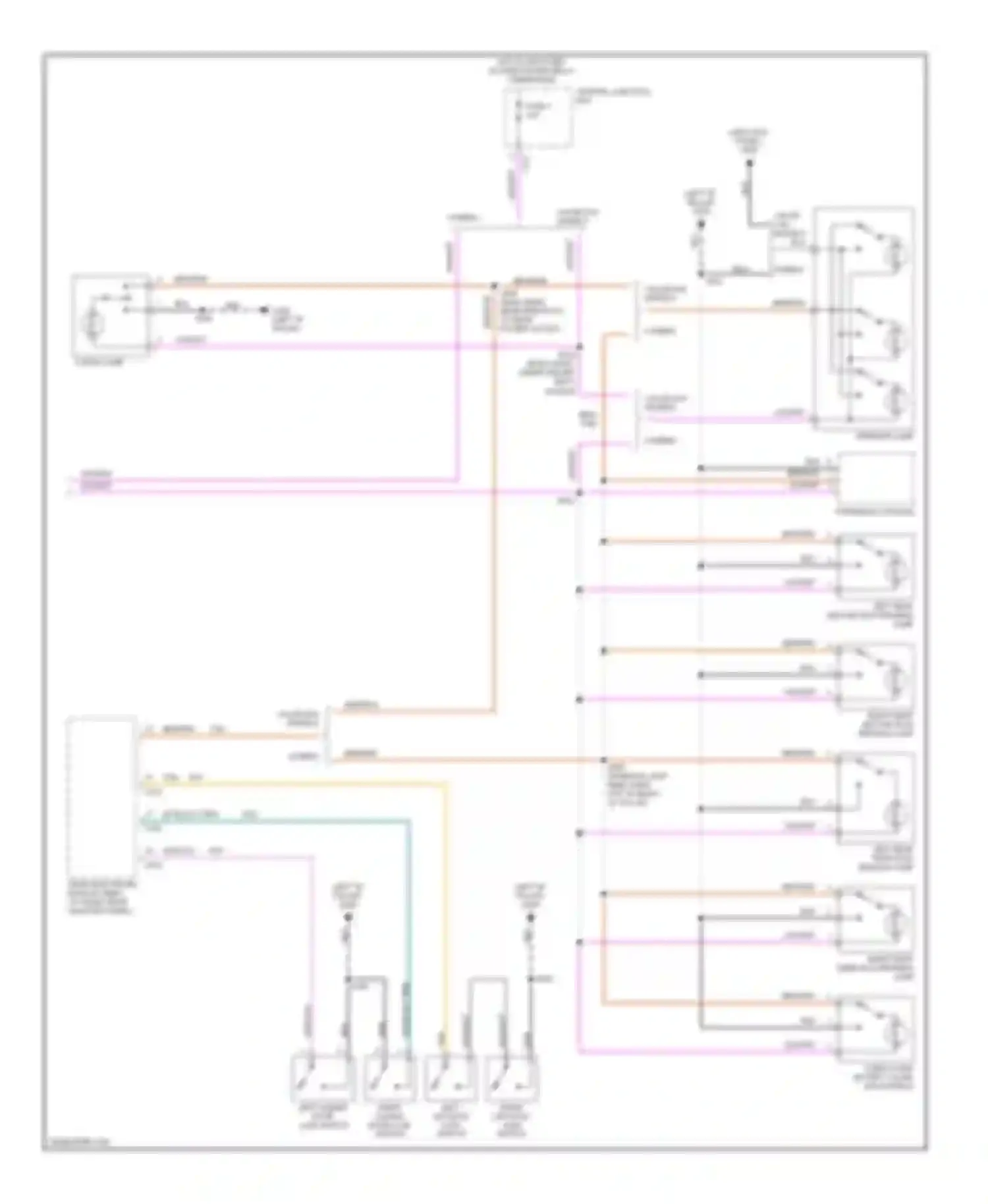 Windstar Ford I (1994-2003): Courtesy lamps circuit (2 of 2)