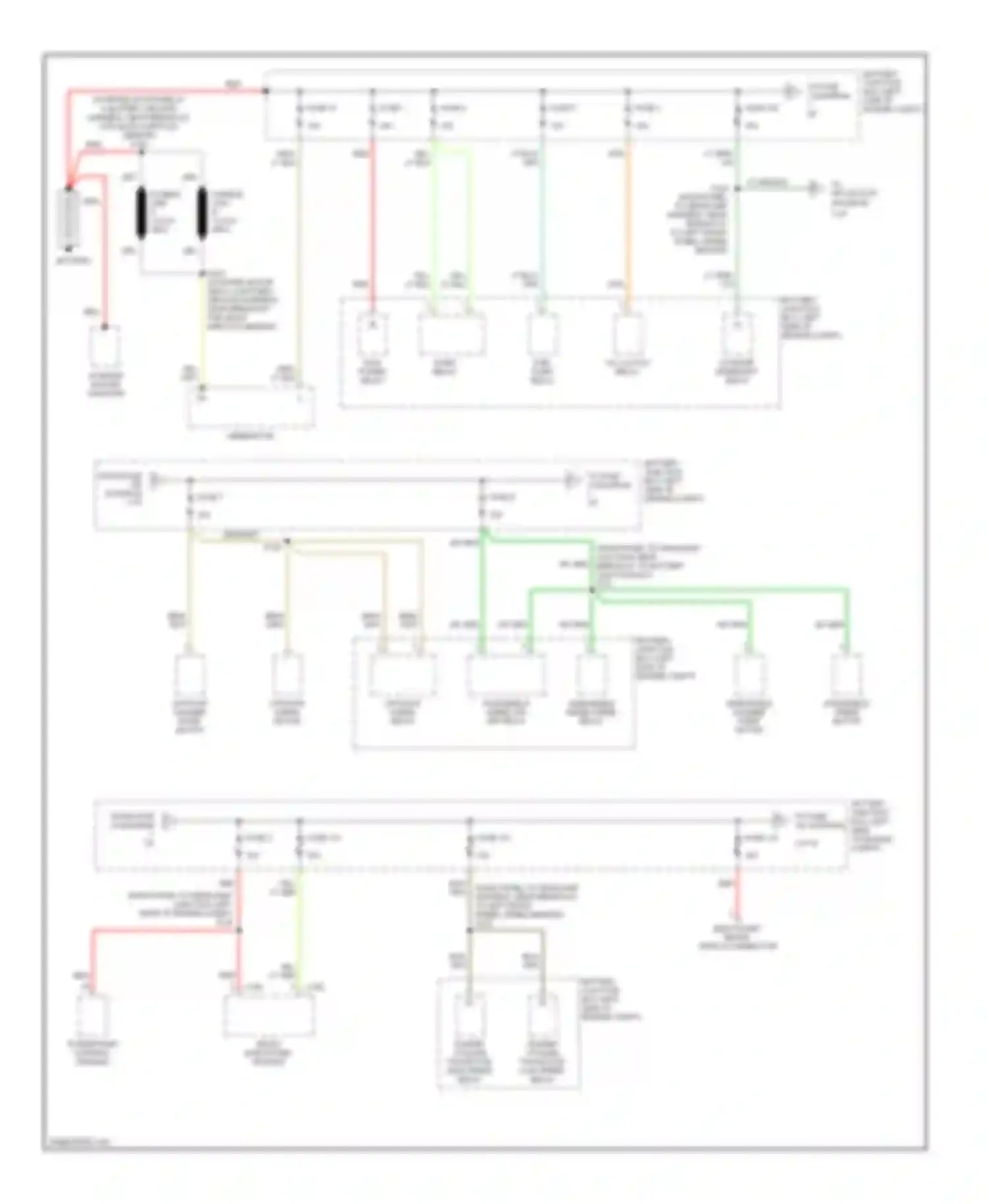 Windstar Ford I (1994-2003): Power distribution circuit (1 of 4)