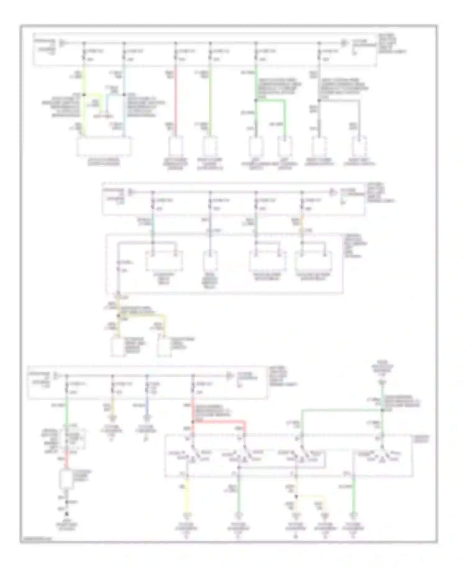 Windstar Ford I (1994-2003): Power distribution circuit (2 of 4)