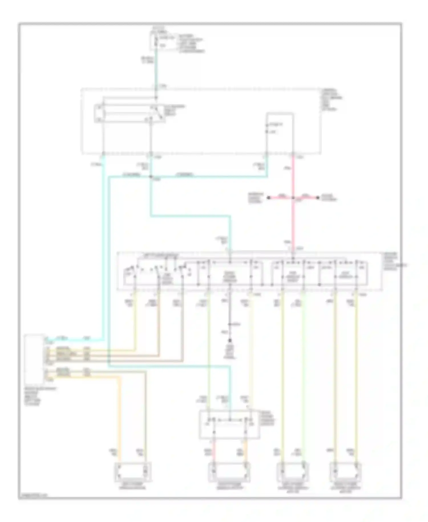 Windstar Ford I (1994-2003): Power window circuit