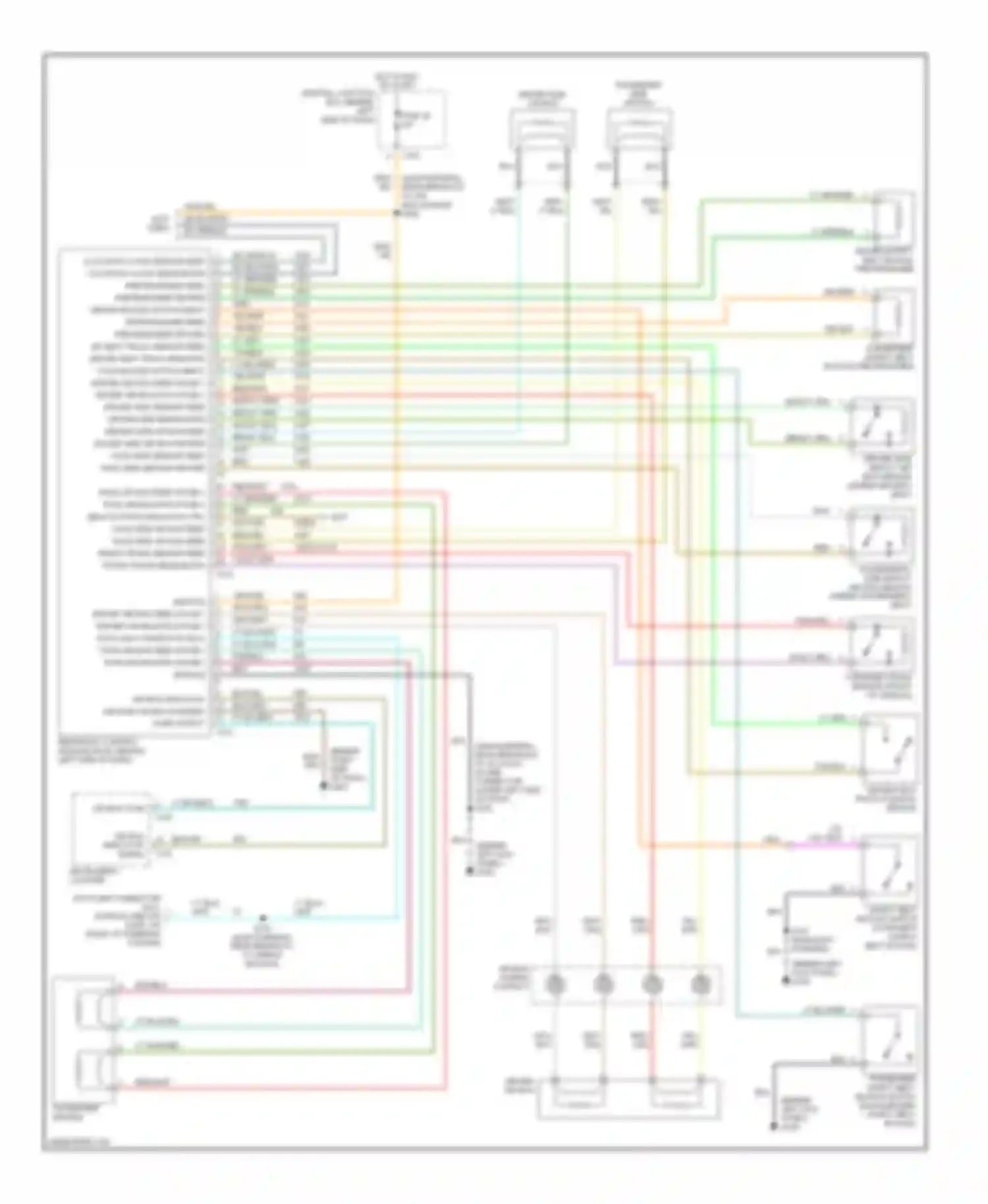 Windstar Ford I (1994-2003): Supplemental restraint circuit