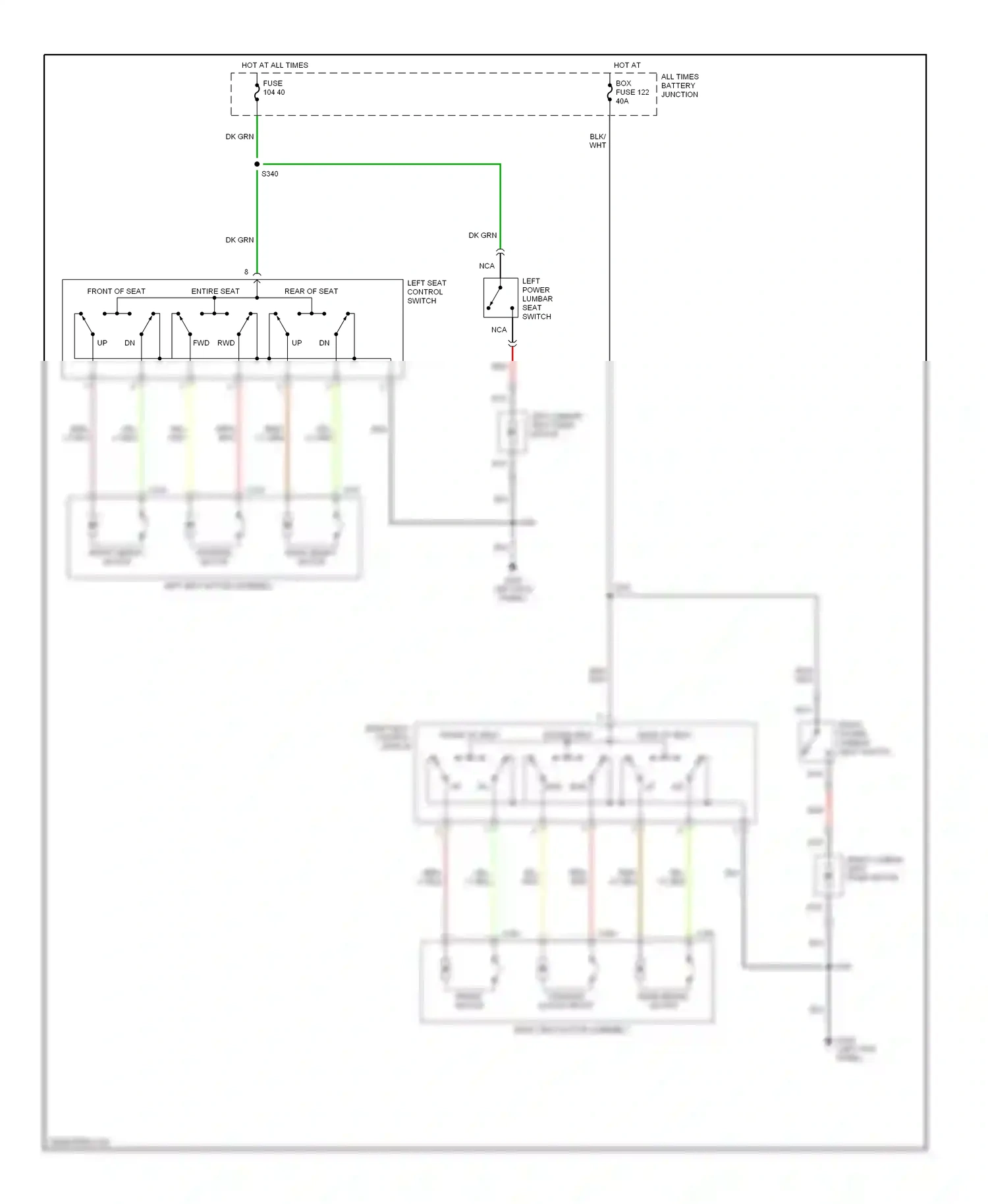 Ford Windstar I (1994-2003) (left kick panel) wiring diagram  (20 of 24)