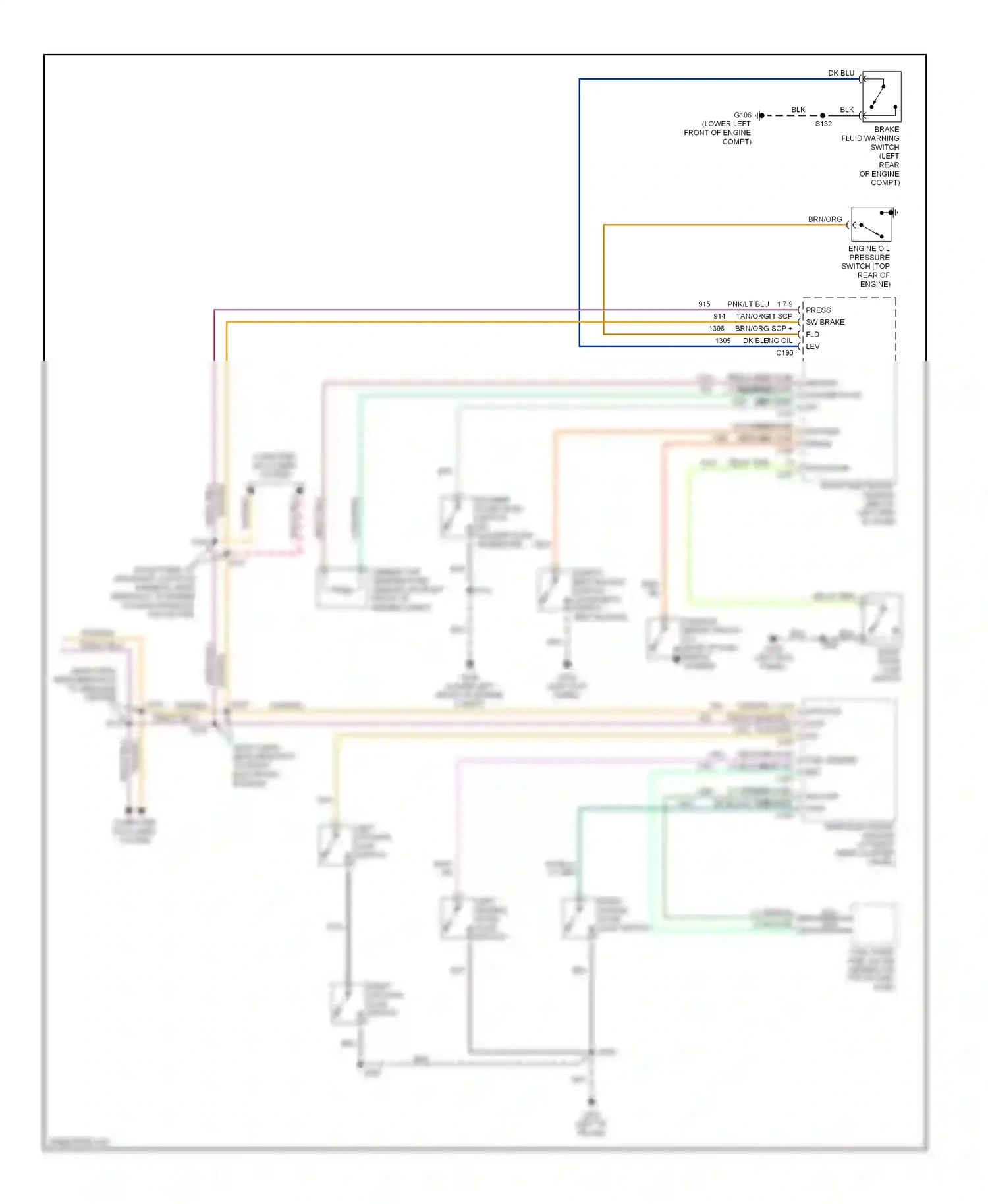 Wiring diagram lt blu/org for Ford Windstar I (1994-2003) (4 of 10)