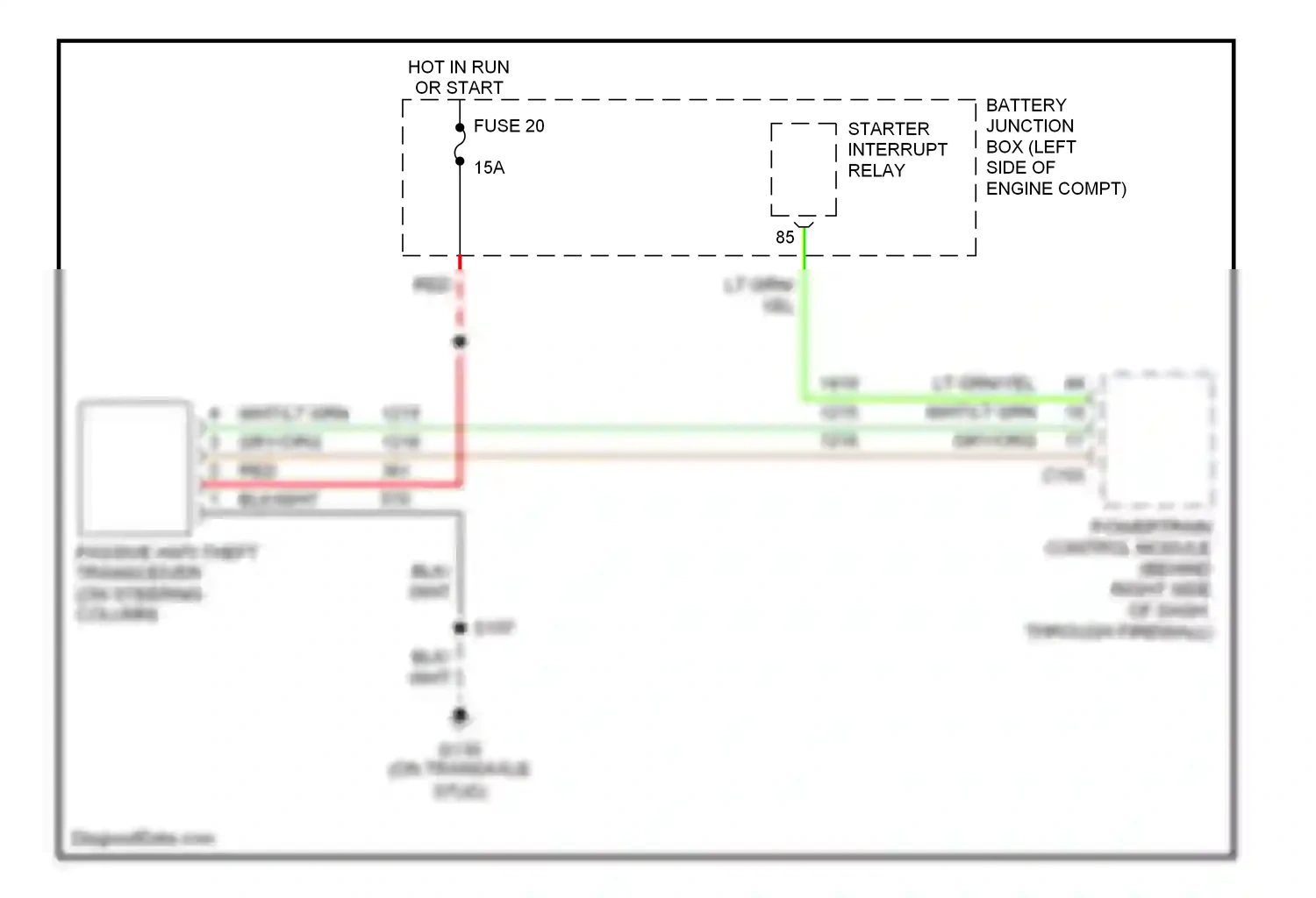 Wiring diagram lt grn for Ford Windstar I (1994-2003) (10 of 25)