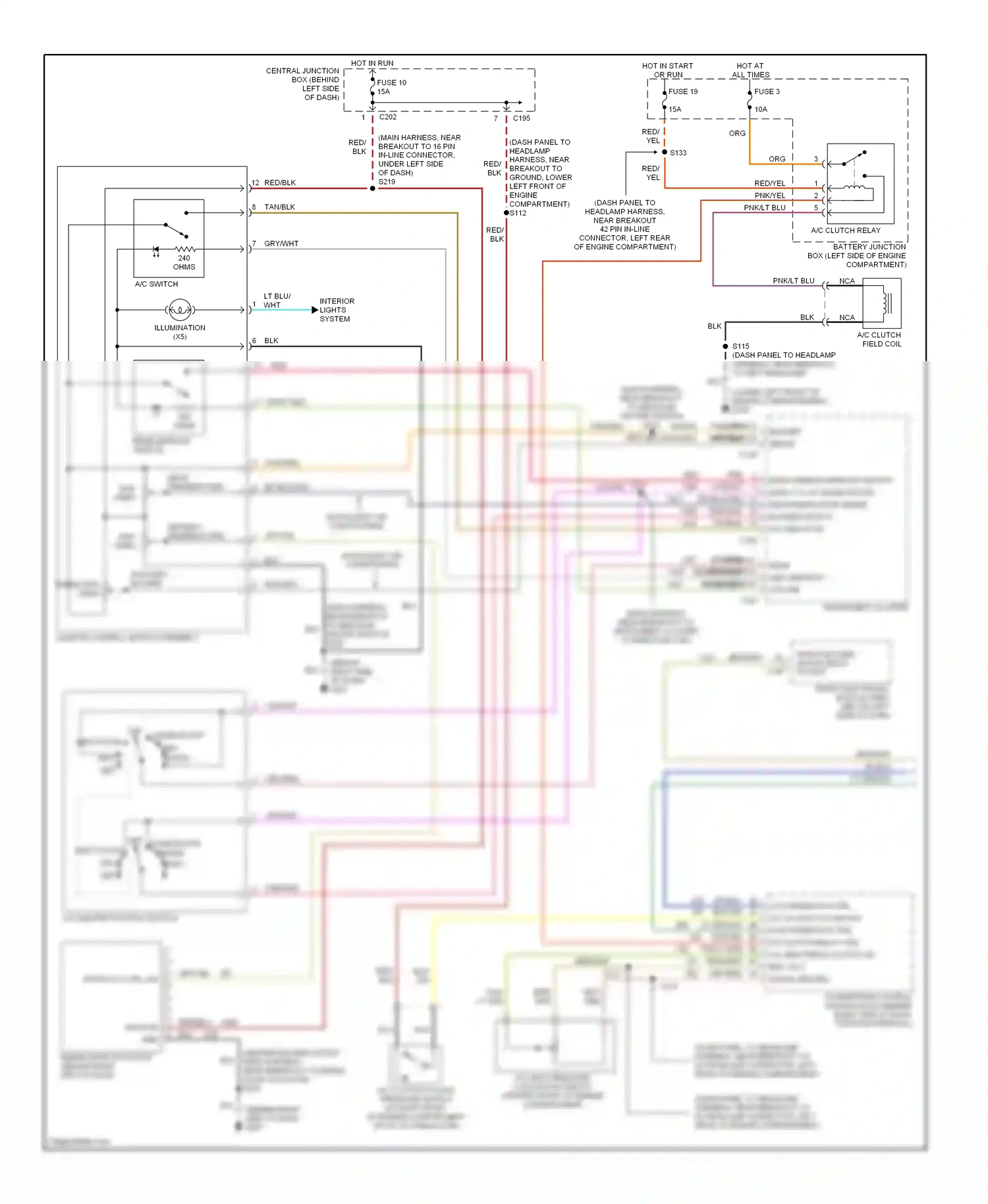 Wiring diagram tan for Ford Windstar I (1994-2003) (6 of 15)
