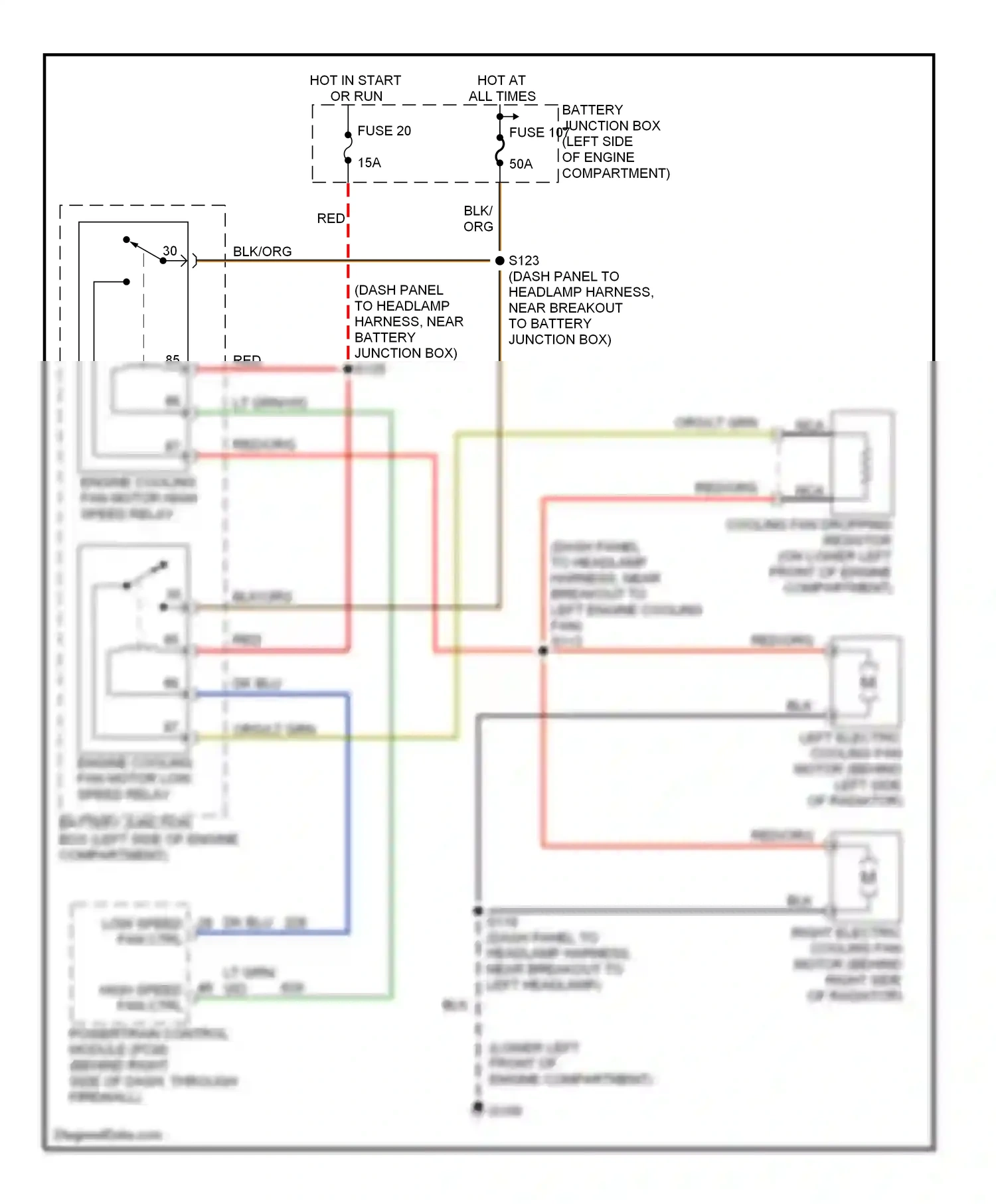 Wiring diagram vio for Ford Windstar I (1994-2003) (4 of 26)