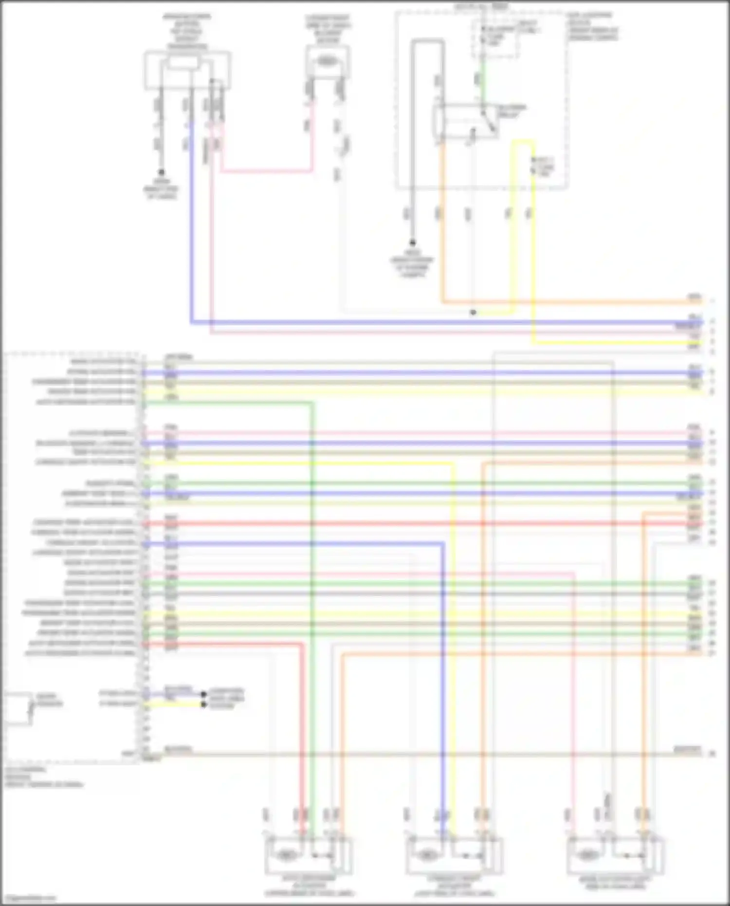 Wiring diagram console on/off actuator for Genesis G70 I facelift (2020-2024) (1 of 1)