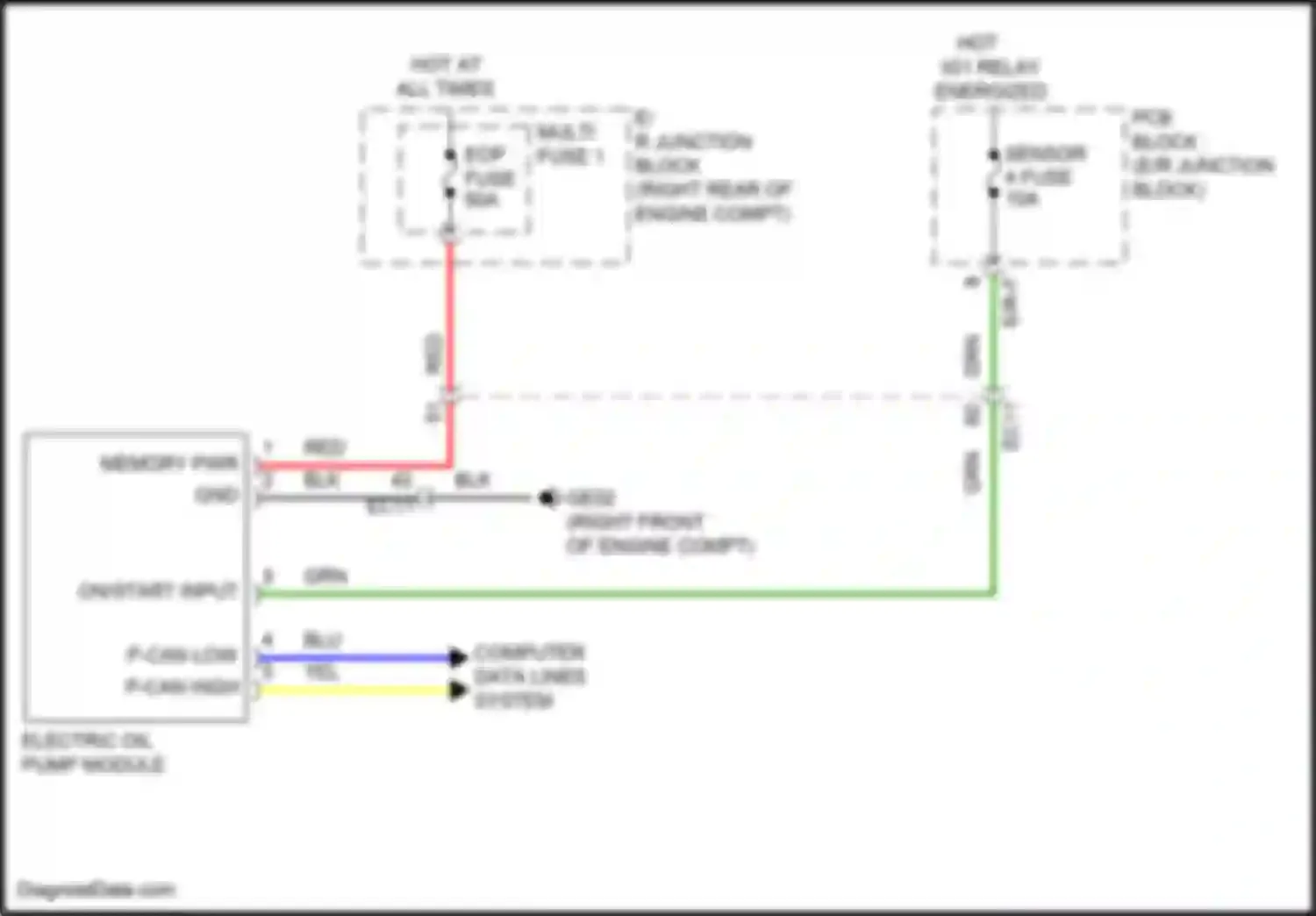 Wiring diagram electric oil pump module for Genesis G70 I facelift (2020-2024) (4 of 5)