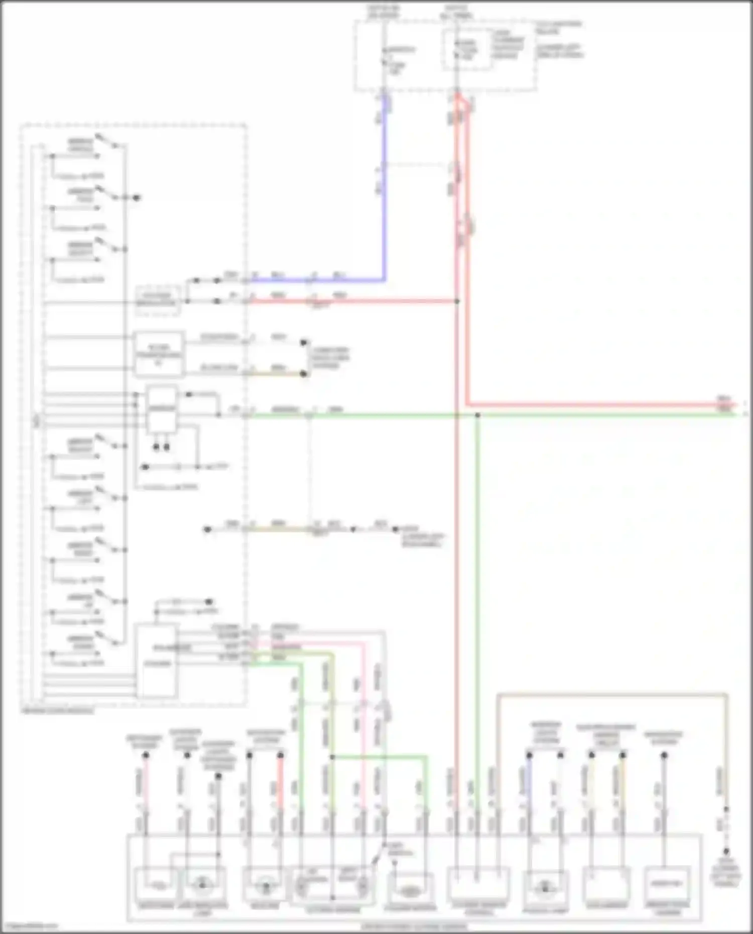 Wiring diagram exterior lights, defogger systems for Genesis G70 I facelift (2020-2024) (3 of 4)