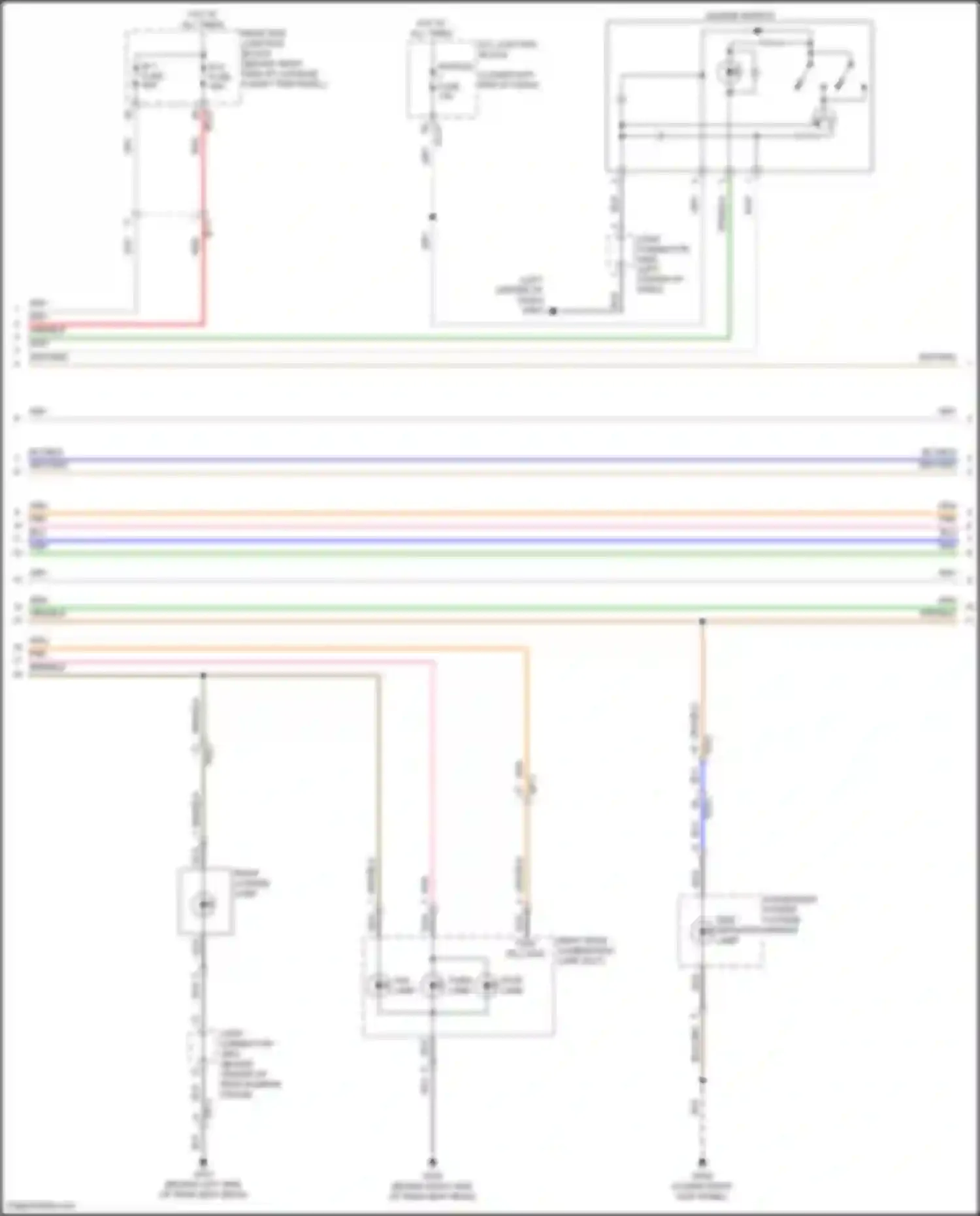 Wiring diagram hazard switch for Genesis G70 I facelift (2020-2024) (1 of 3)