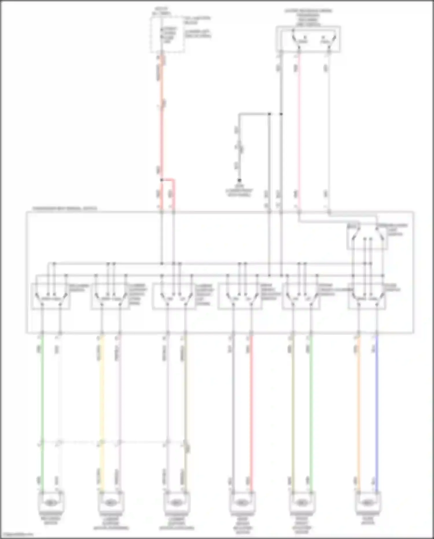 Wiring diagram passenger front height adjuster motor for Genesis G70 I facelift (2020-2024)