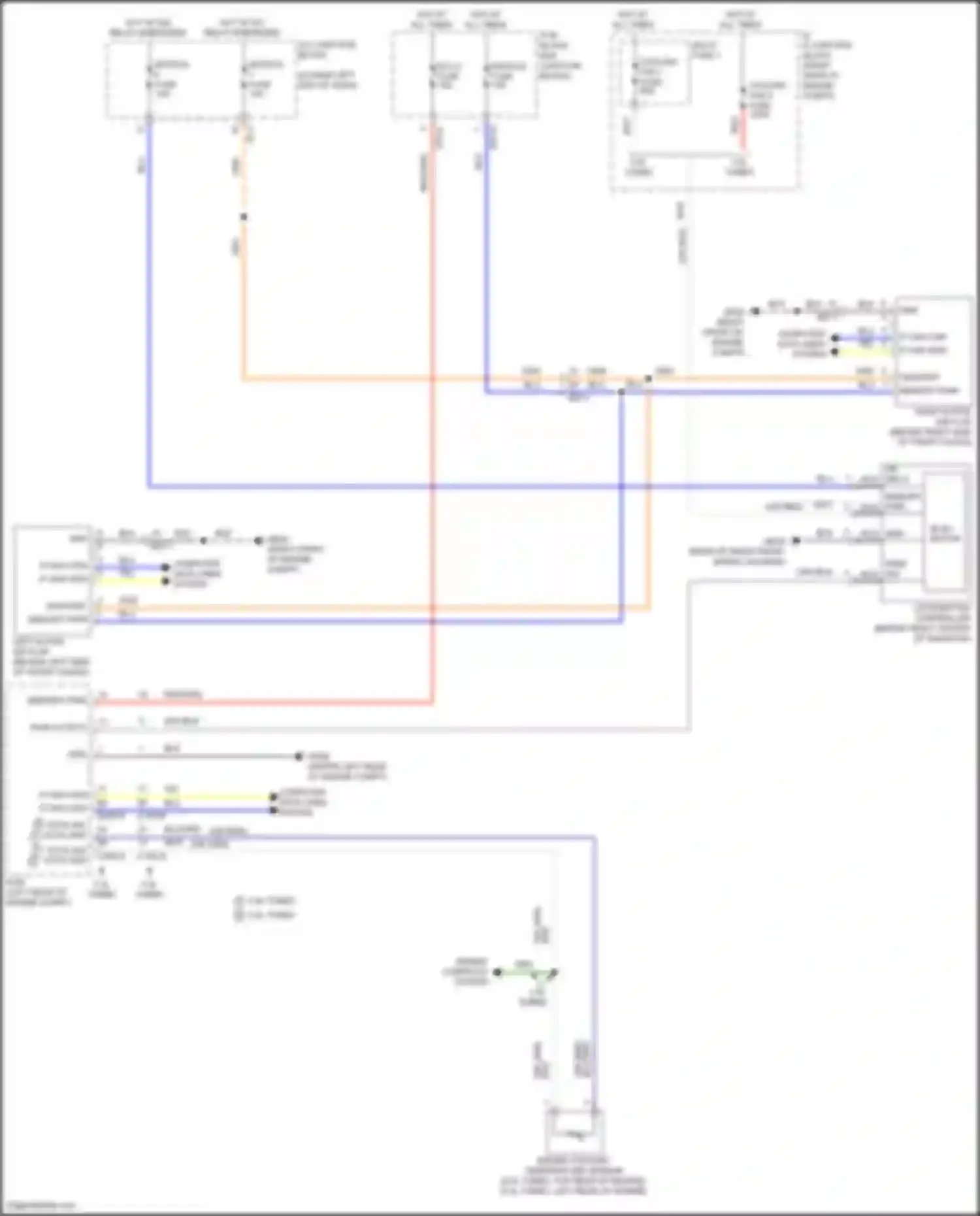 Wiring diagram left active air flap for Genesis G70 I facelift (2020-2024) (2 of 5)