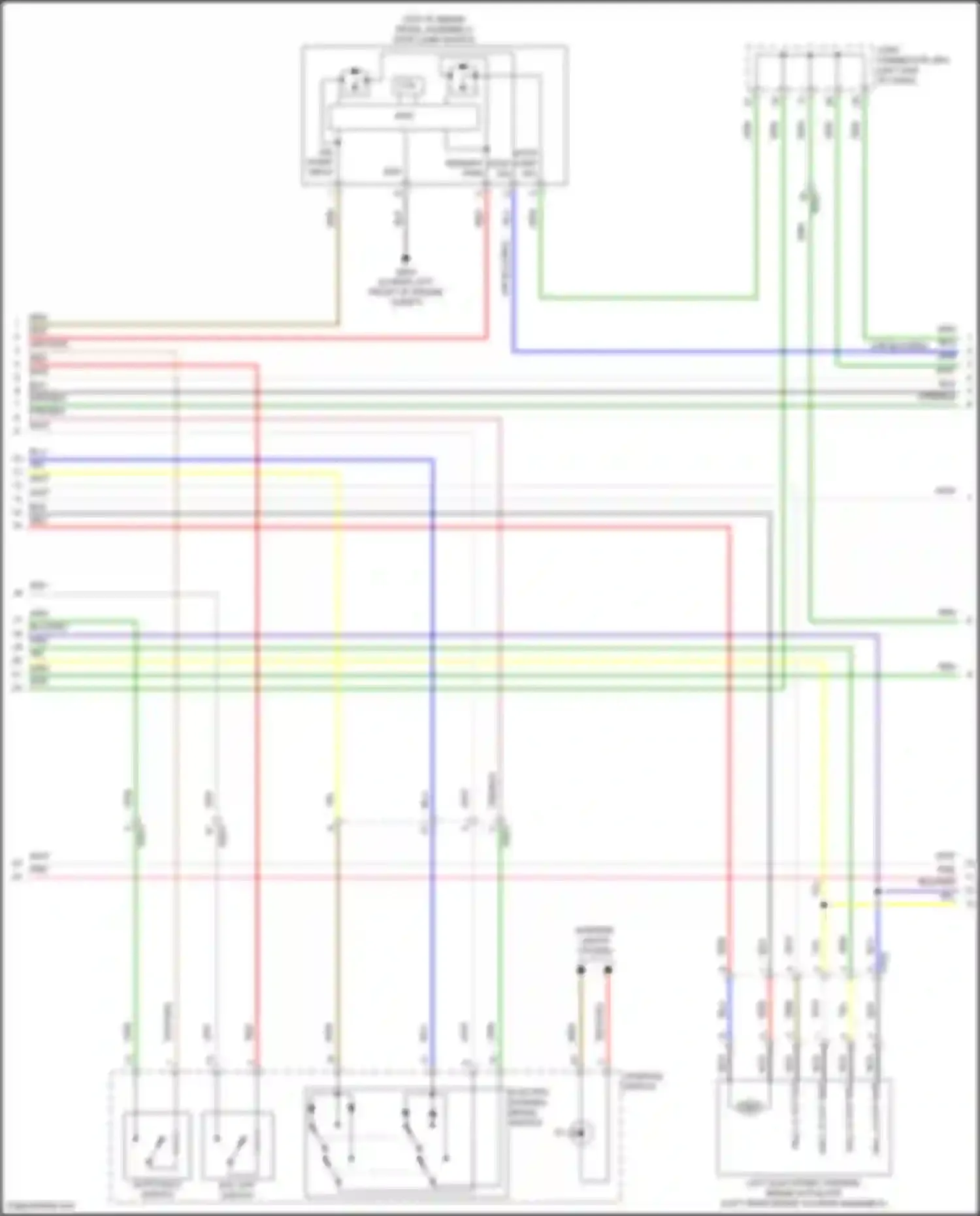 Wiring diagram left electronic parking brake actuator for Genesis G70 I facelift (2020-2024) (1 of 2)
