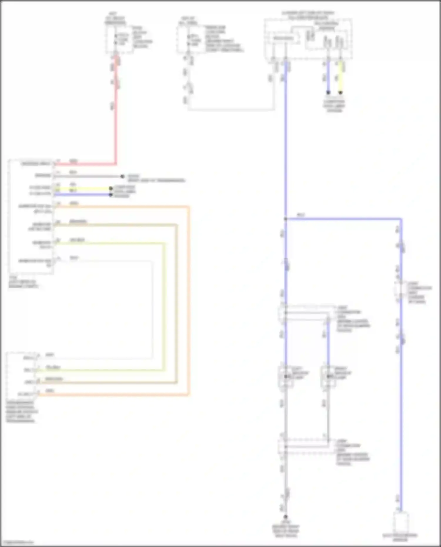 Wiring diagram right backup lamp for Genesis G70 I facelift (2020-2024)