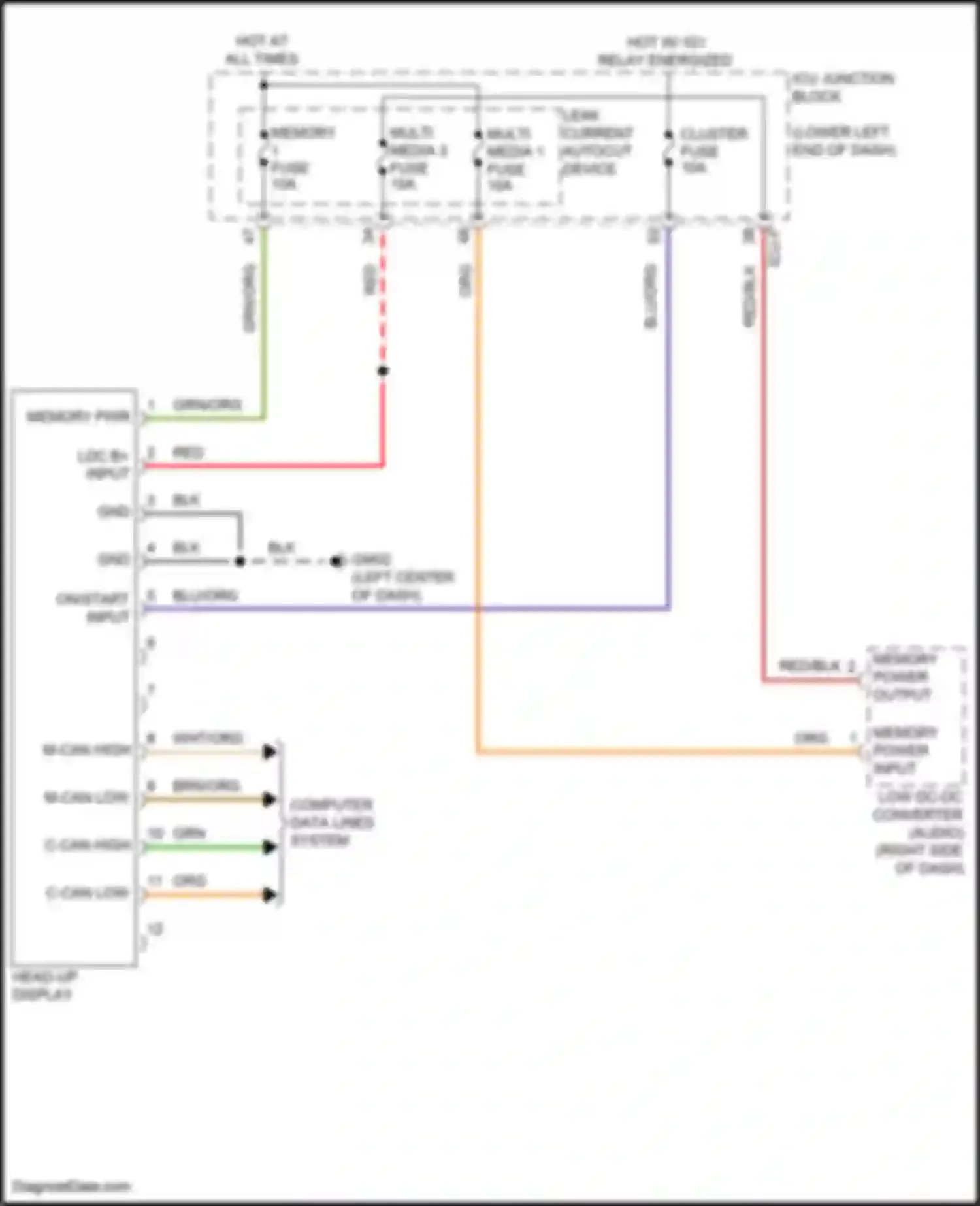 Wiring diagram multi media 1 fuse for Genesis G70 I facelift (2020-2024) (13 of 24)