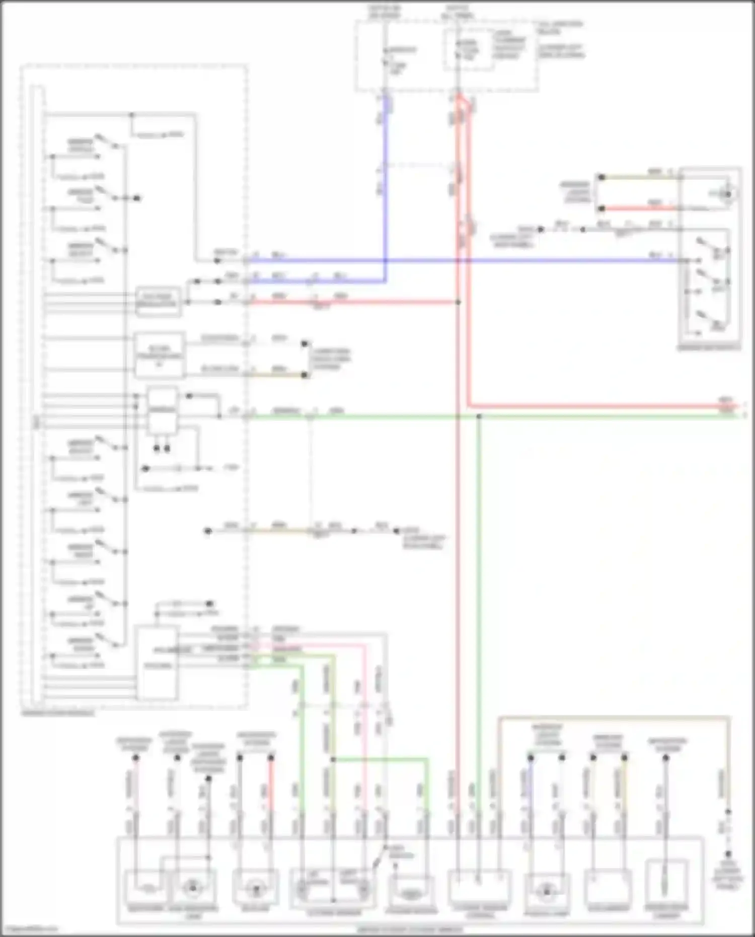 Wiring diagram outside mirror control for Genesis G70 I facelift (2020-2024) (1 of 4)
