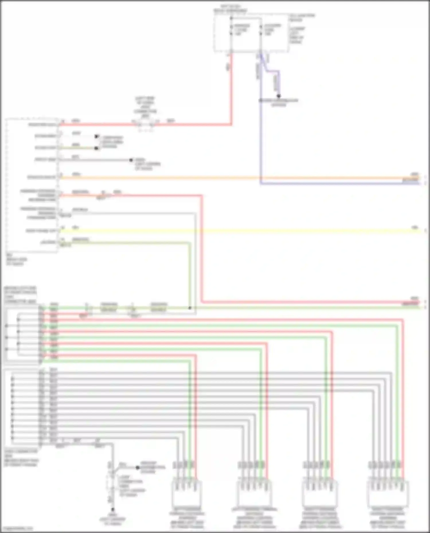 Wiring diagram parking distance warning forward pwr for Genesis G70 I facelift (2020-2024) (1 of 1)